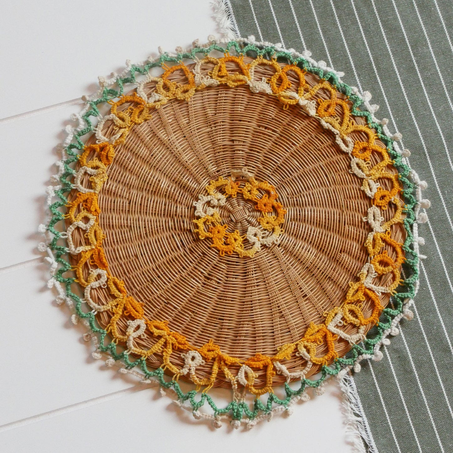 10in Crochet Wicker Placemat