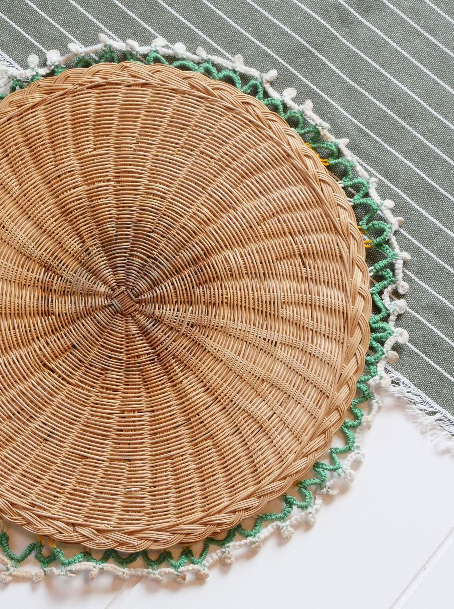 10in Crochet Wicker Placemat