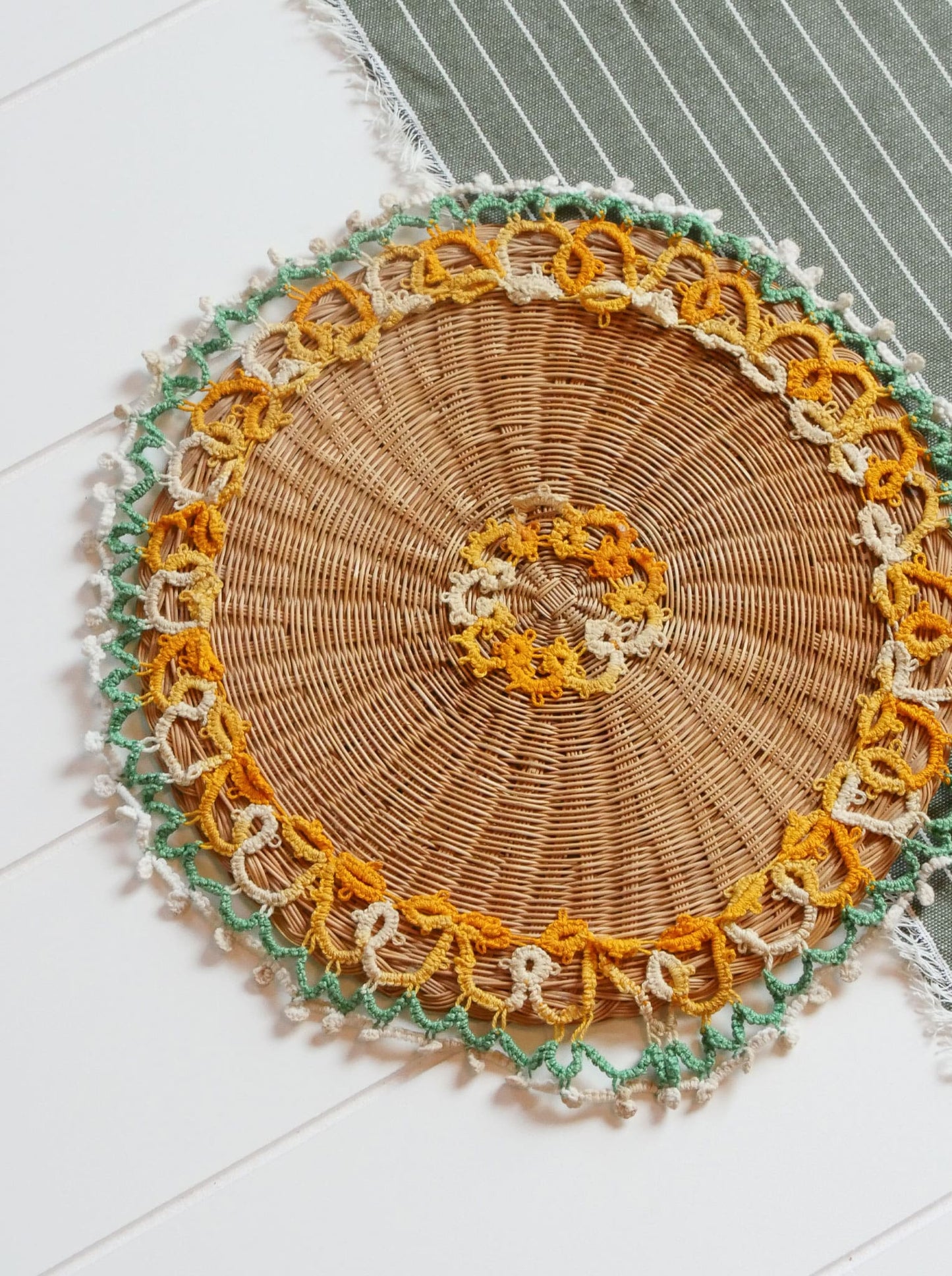 10in Crochet Wicker Placemat