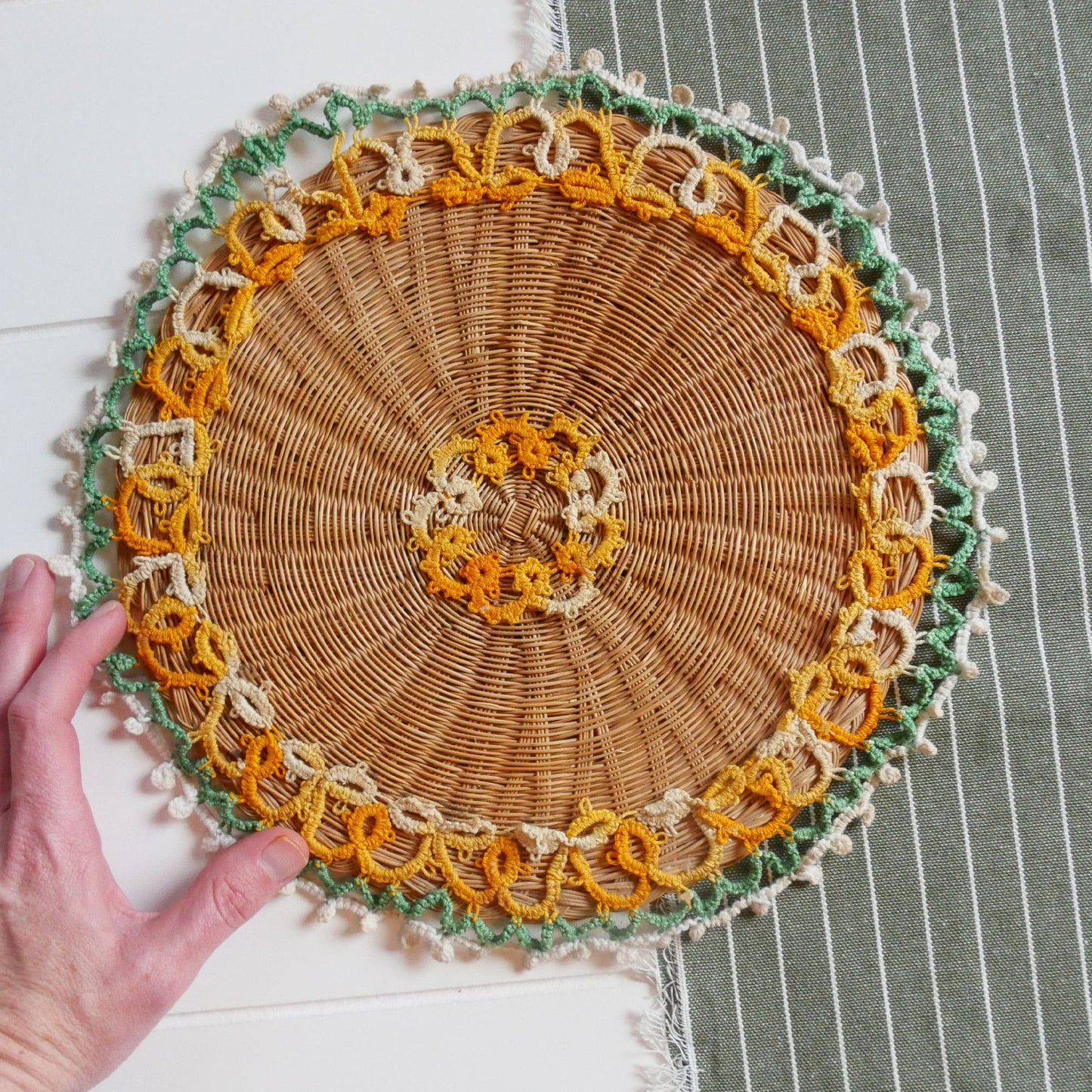 10in Crochet Wicker Placemat