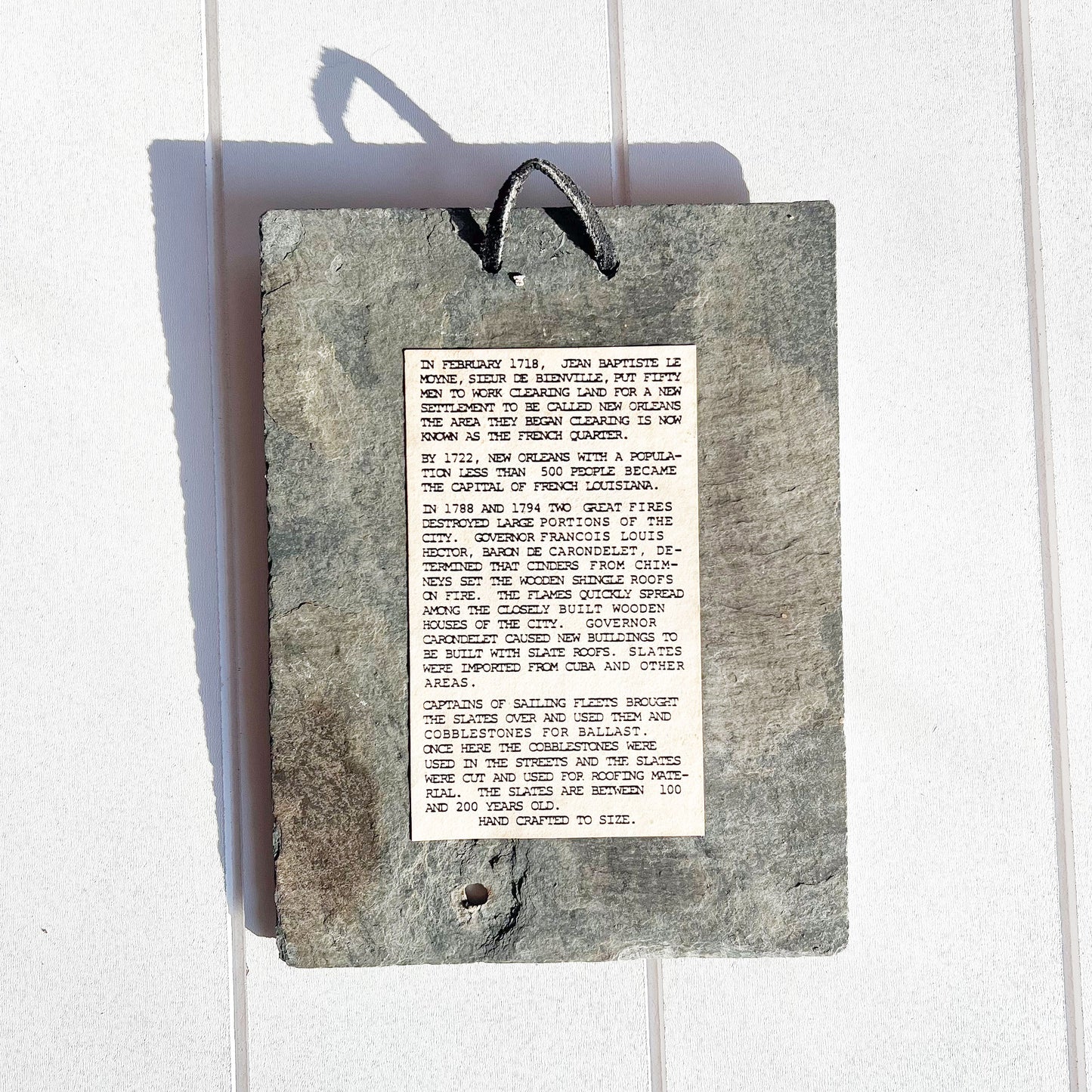 1976 New Orleans Royal Street Don Davey Slate Wall Art, Vintage Decor, Thrifted Decor, New Orleans Decor