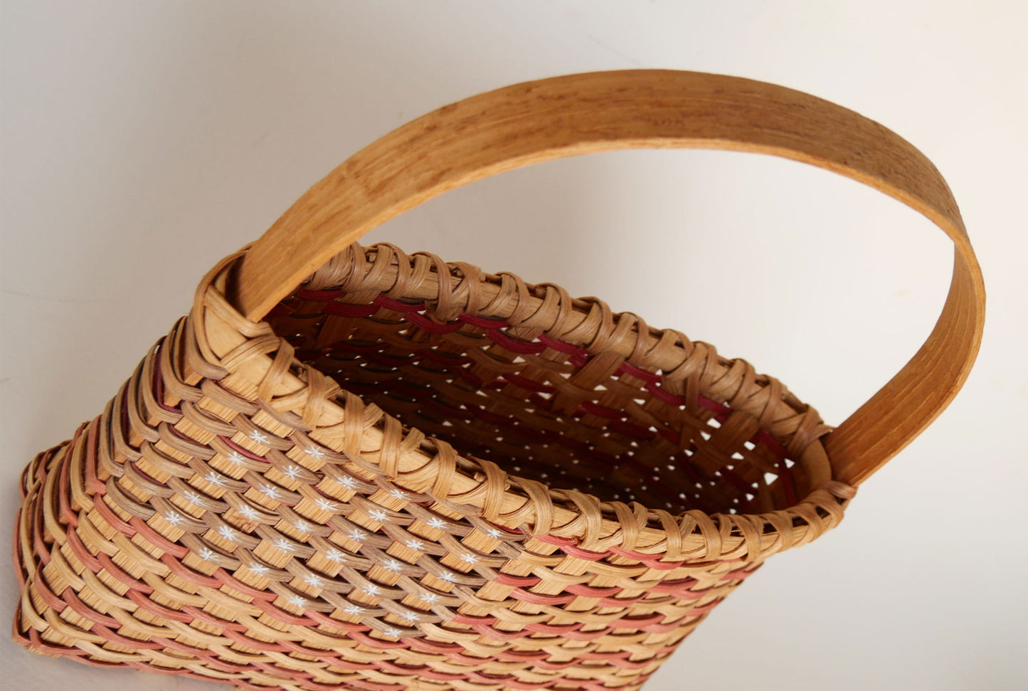 Vintage American Flag Basket, Vintage Wicker Flag Basket, Vintage American Flag Painted Basket, Vintage Fourth of July Baskets, Vintage American Flag Basket