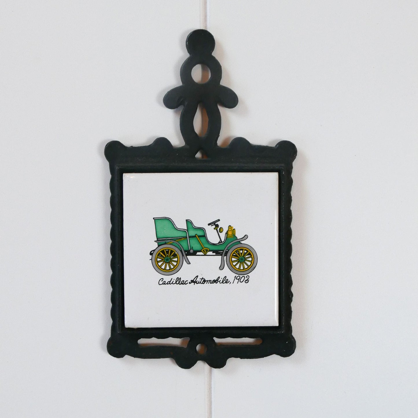 Vintage Automobile Cast Iron Trivet (6ct.), Antique Car Wall Decor, Vintage Car Wall Decor