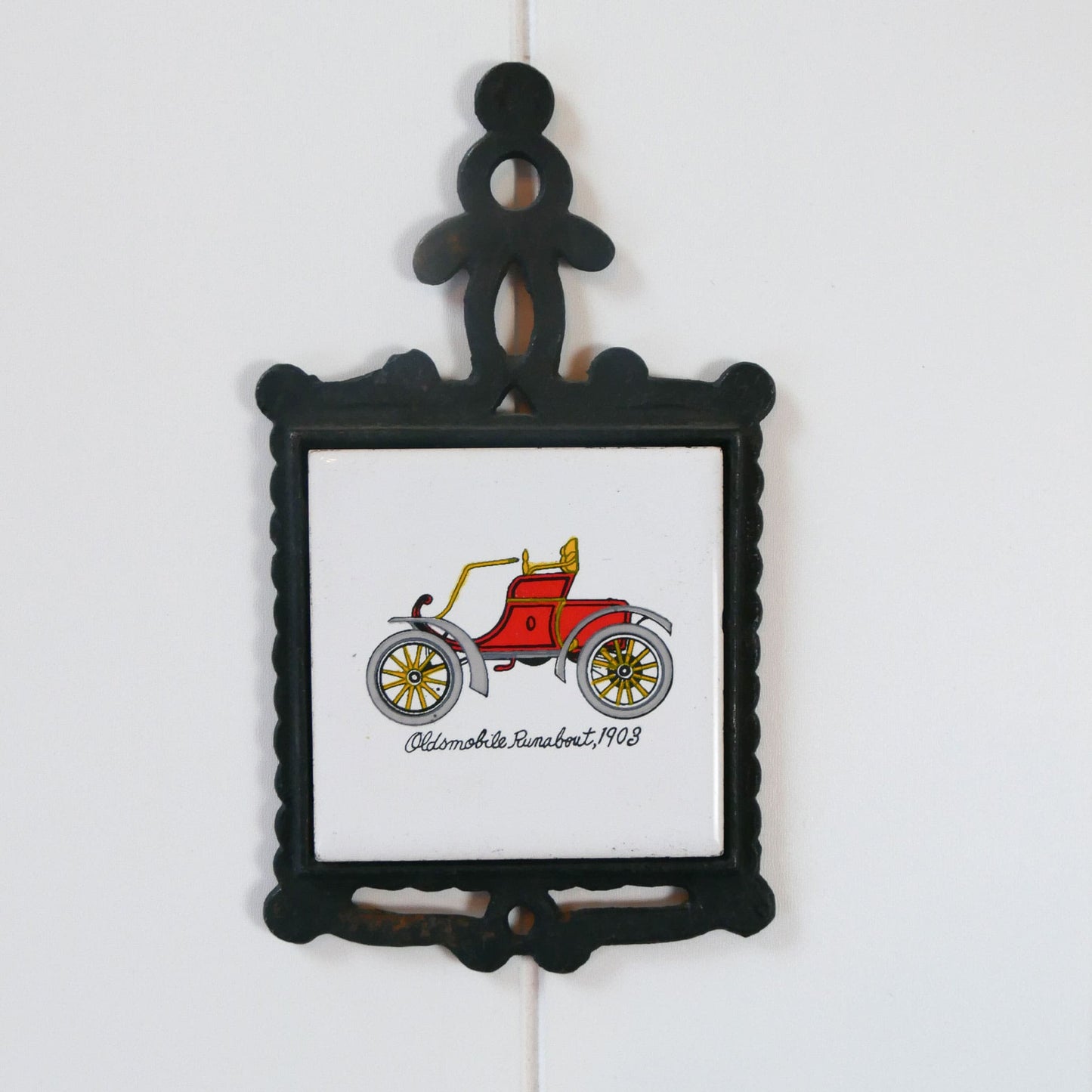 Vintage Automobile Cast Iron Trivet (6ct.), Antique Car Wall Decor, Vintage Car Wall Decor