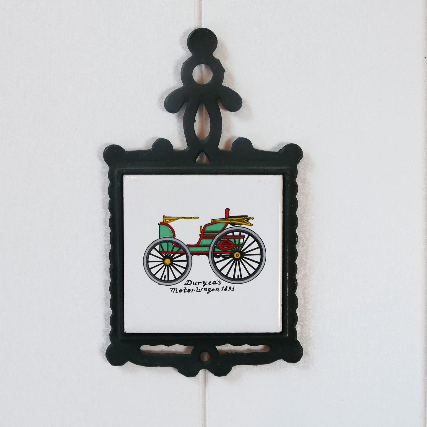 Vintage Automobile Cast Iron Trivet (6ct.), Antique Car Wall Decor, Vintage Car Wall Decor