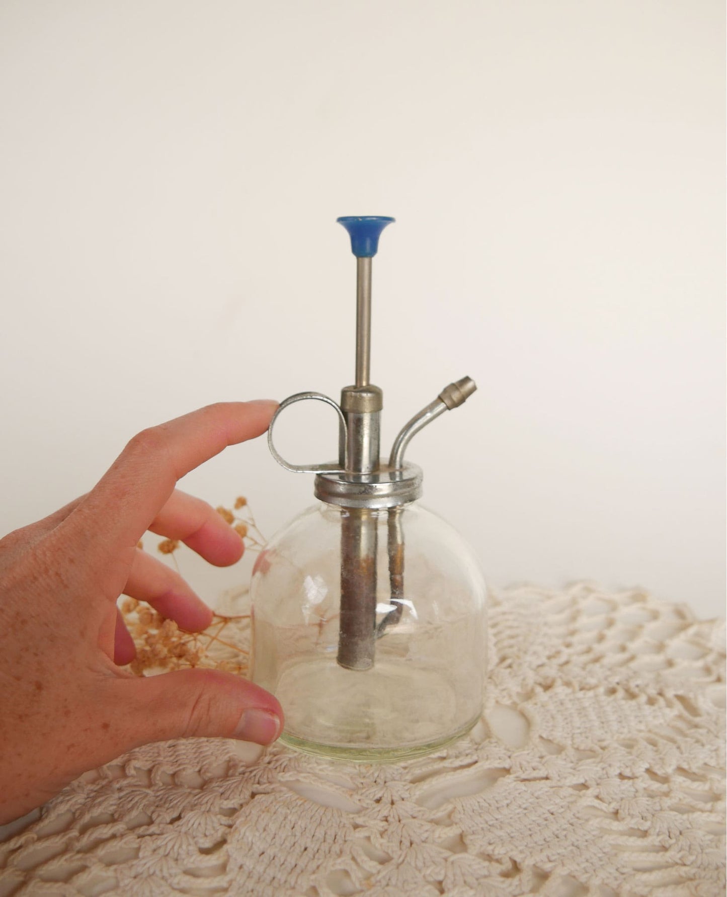 Vintage Clear Glass Plant Mister, Glass Plant Sprayer, Vintage Sprayer, Vintage Apothecary Decor