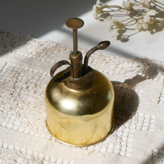 Vintage Gold Painted Metal Plant Mister, Vintage Plant Mister