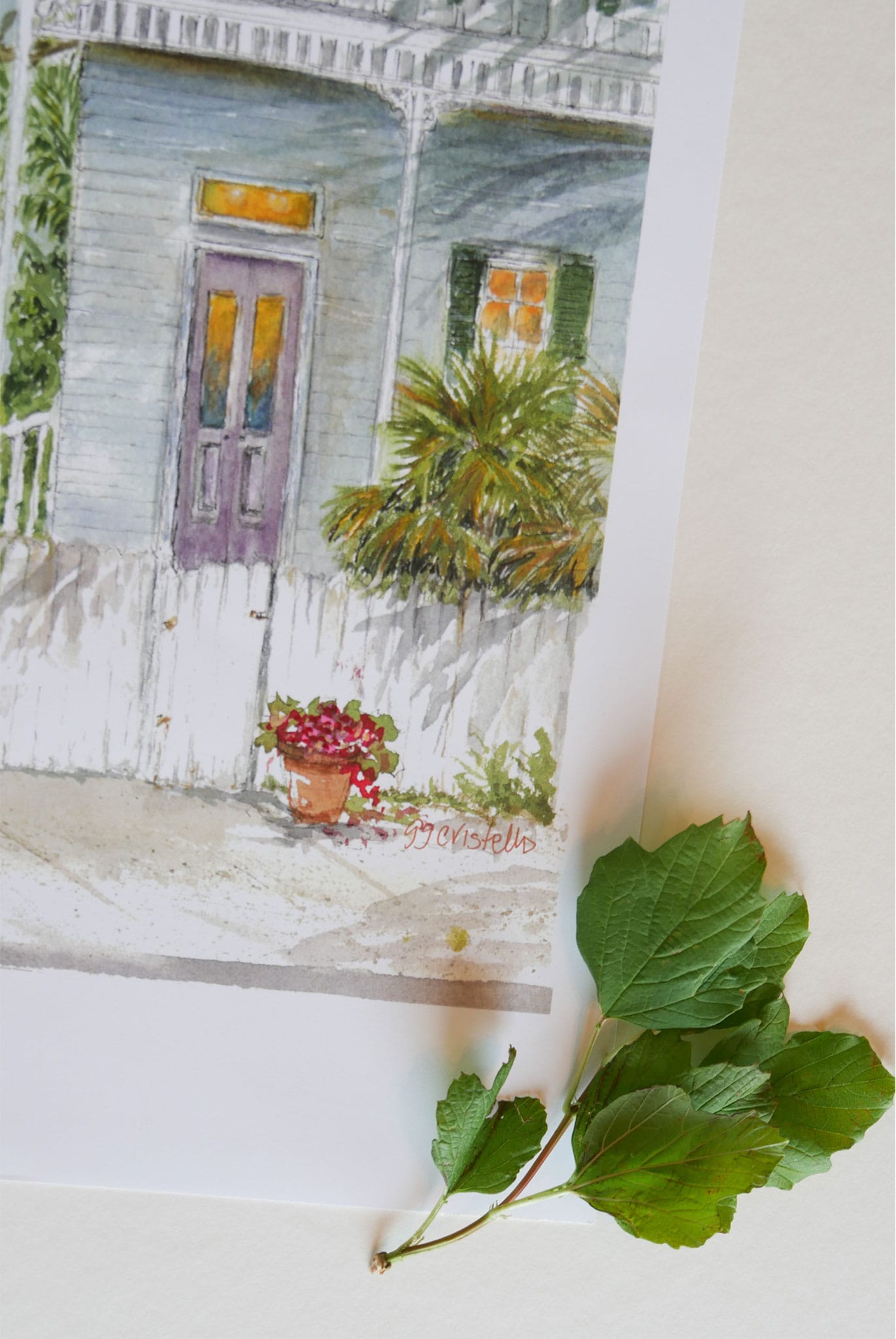 Key West Home Watercolor Print, Tropical Watercolor Print, Key West Watercolor Print