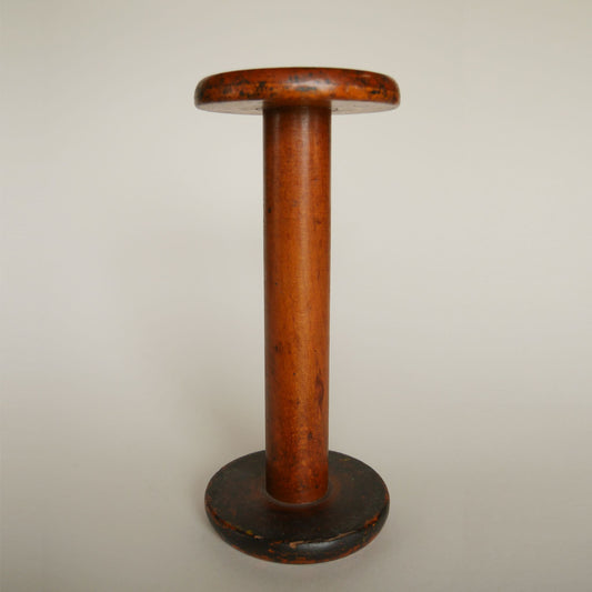 Vintage Wood Bobbin Spool, Large Primitive Bobbin Spool, Vintage Wood Thread Spool