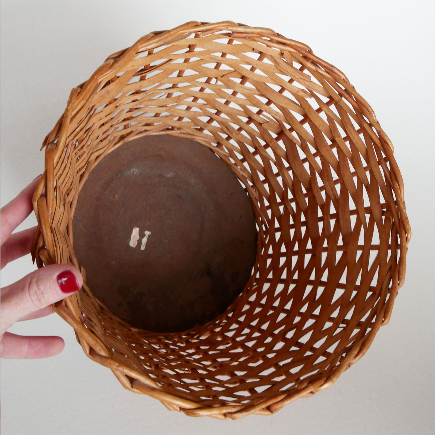 Vintage Wicker Plant Holder, Vintage Wicker Tree Stand, Vintage Wicker Basket, Basket Planter