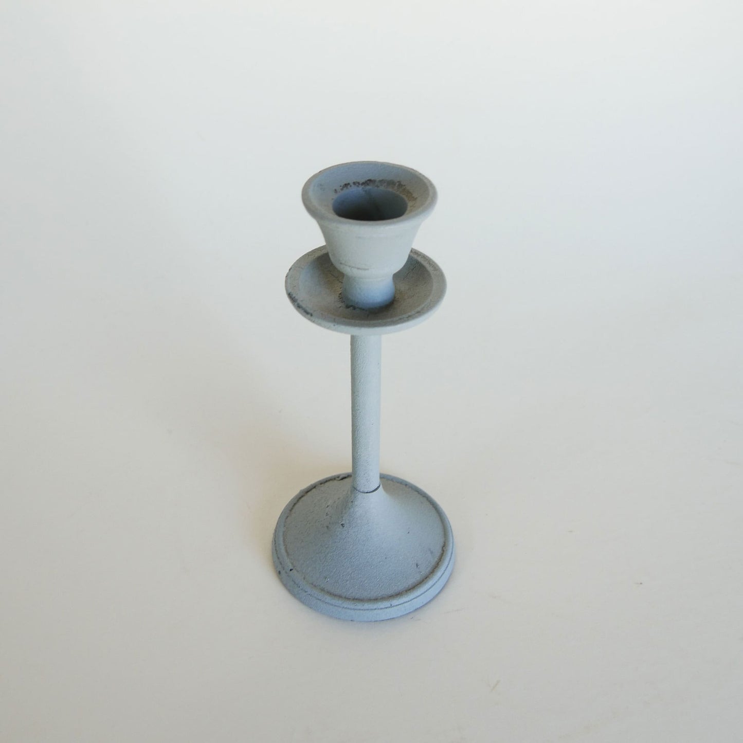 Light Blue 7/8in Tapered Candlestick Holder, Vintage Blue Candlestick Holder, Nautical Candlestick Holder, Coastal Candlestick Holder, VIntage Nautical Decor, Vintage Coastal Decor