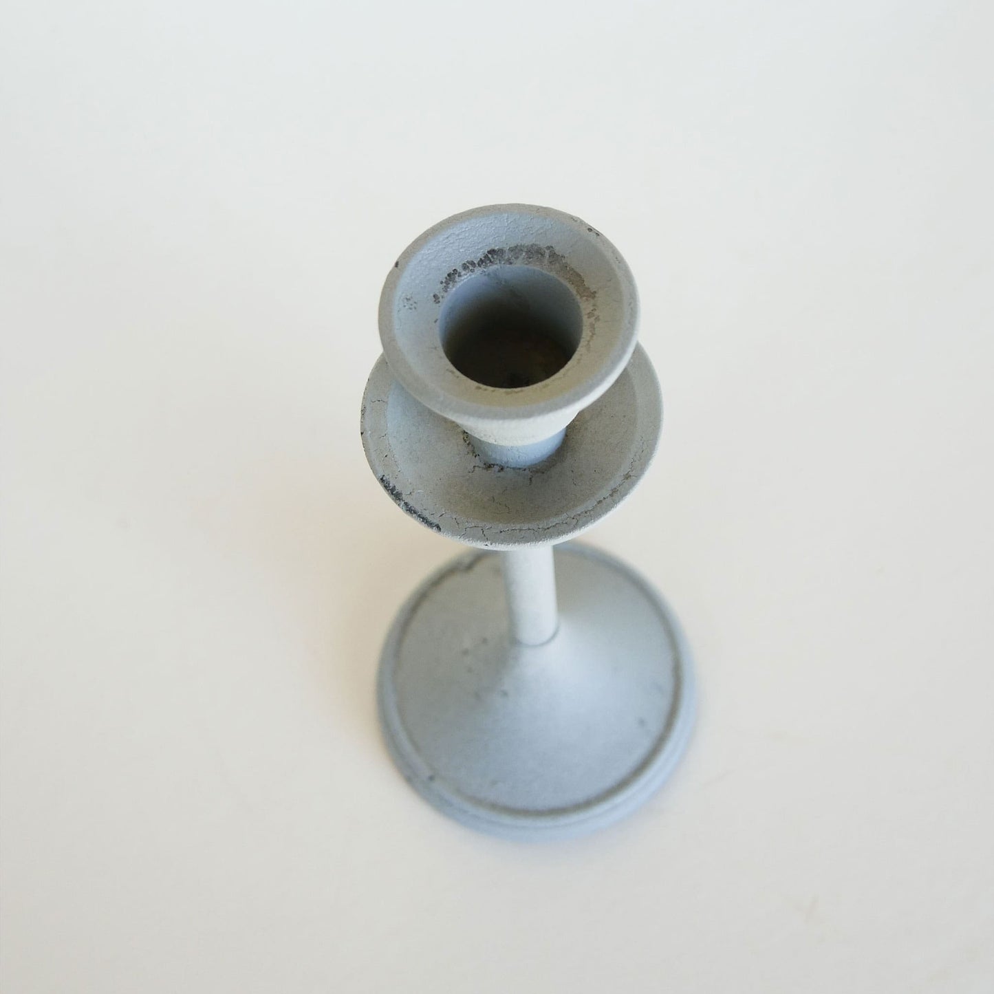 Light Blue 7/8in Tapered Candlestick Holder, Vintage Blue Candlestick Holder, Nautical Candlestick Holder, Coastal Candlestick Holder, VIntage Nautical Decor, Vintage Coastal Decor