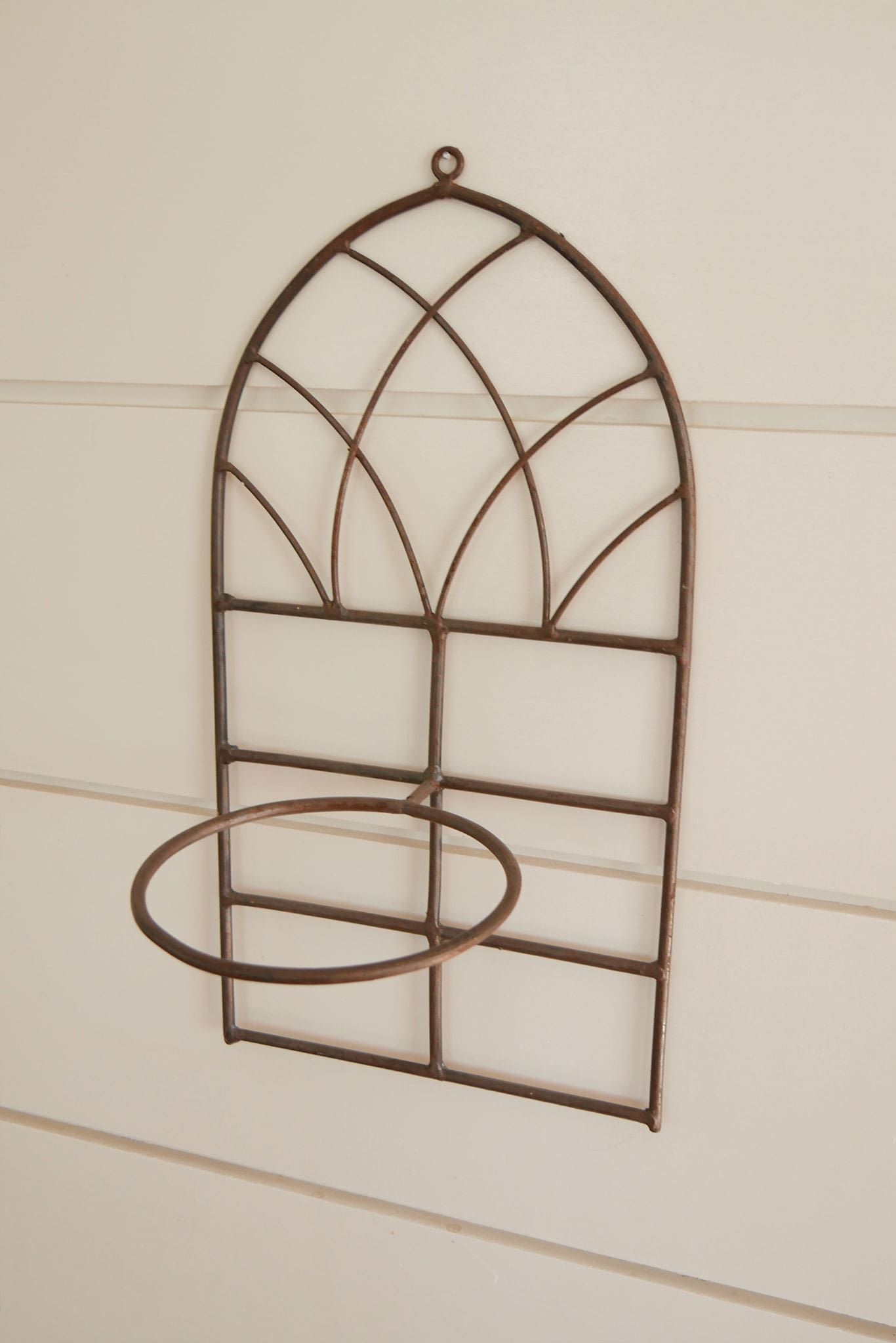 Metal Arch Shaped Wall Sconce, Arch Metal Plant Holder Wall Sconce, Plant Wall Decor, Farmhouse Metal Wall Sconce