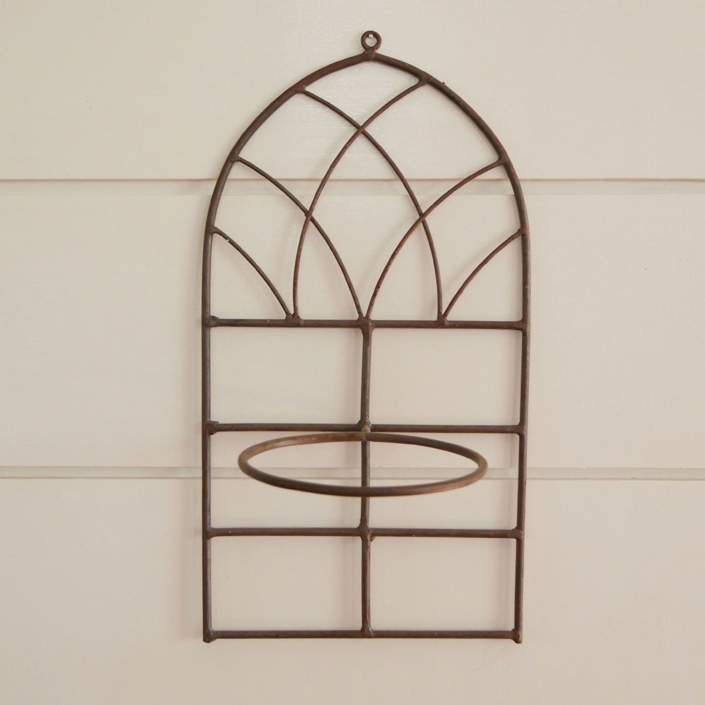 Metal Arch Shaped Wall Sconce, Arch Metal Plant Holder Wall Sconce, Plant Wall Decor, Farmhouse Metal Wall Sconce