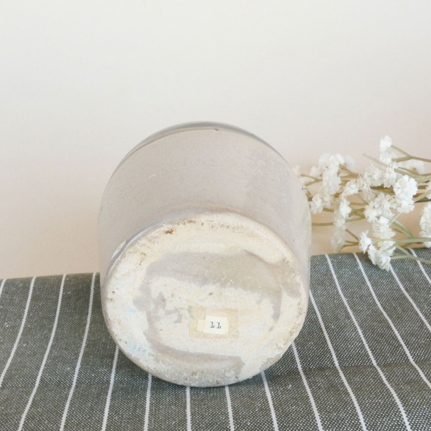 Mini 5.5in Brown and Tan Handle Crock, Vintage Crocks, Farmhouse Crocks, Vintage Handle Crocks