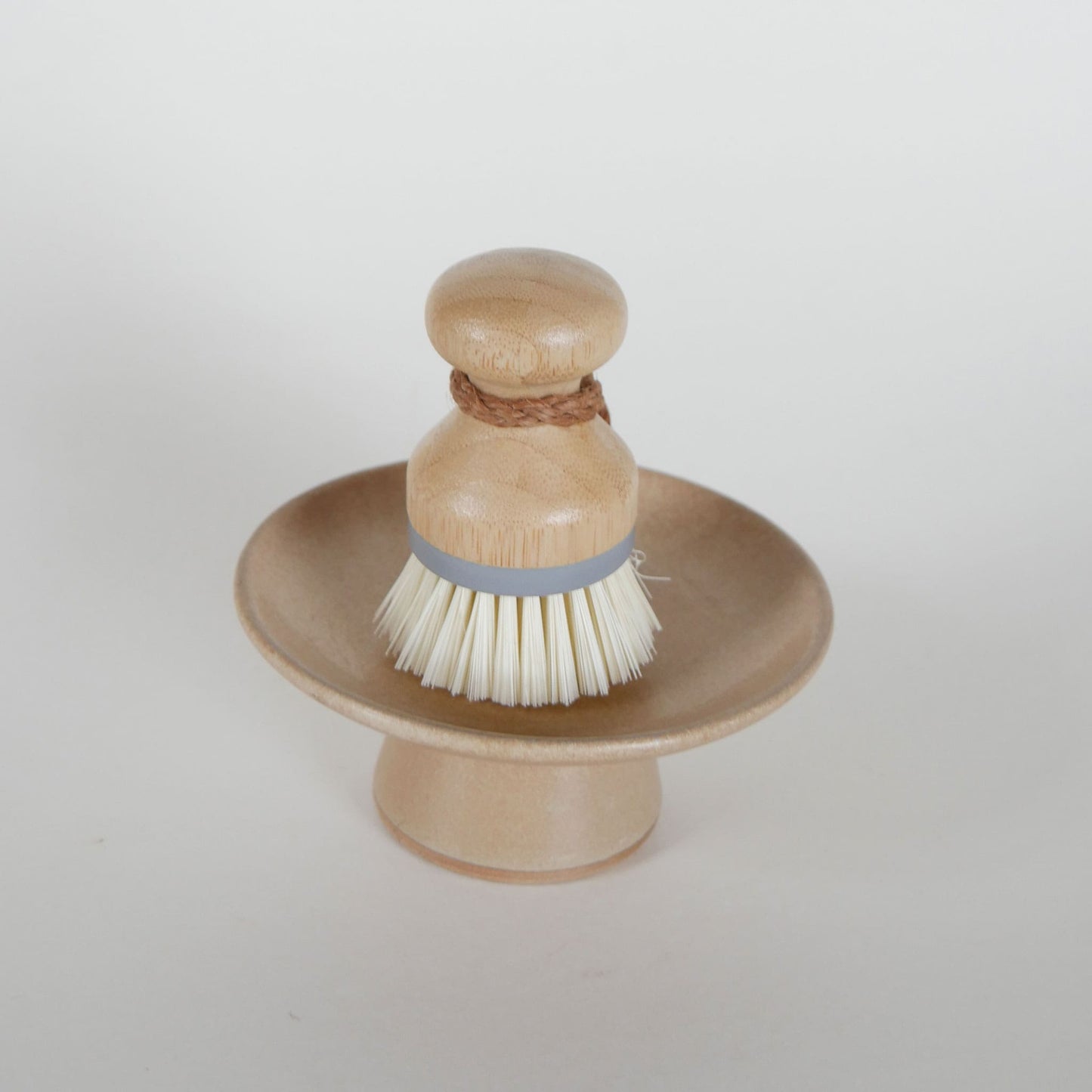 Mini Taupe Pottery Pedestal Stand, Mini Pottery Pedestal, Mini Tan Pottery Stand, Mini Cupcake Stand, Pottery Stand