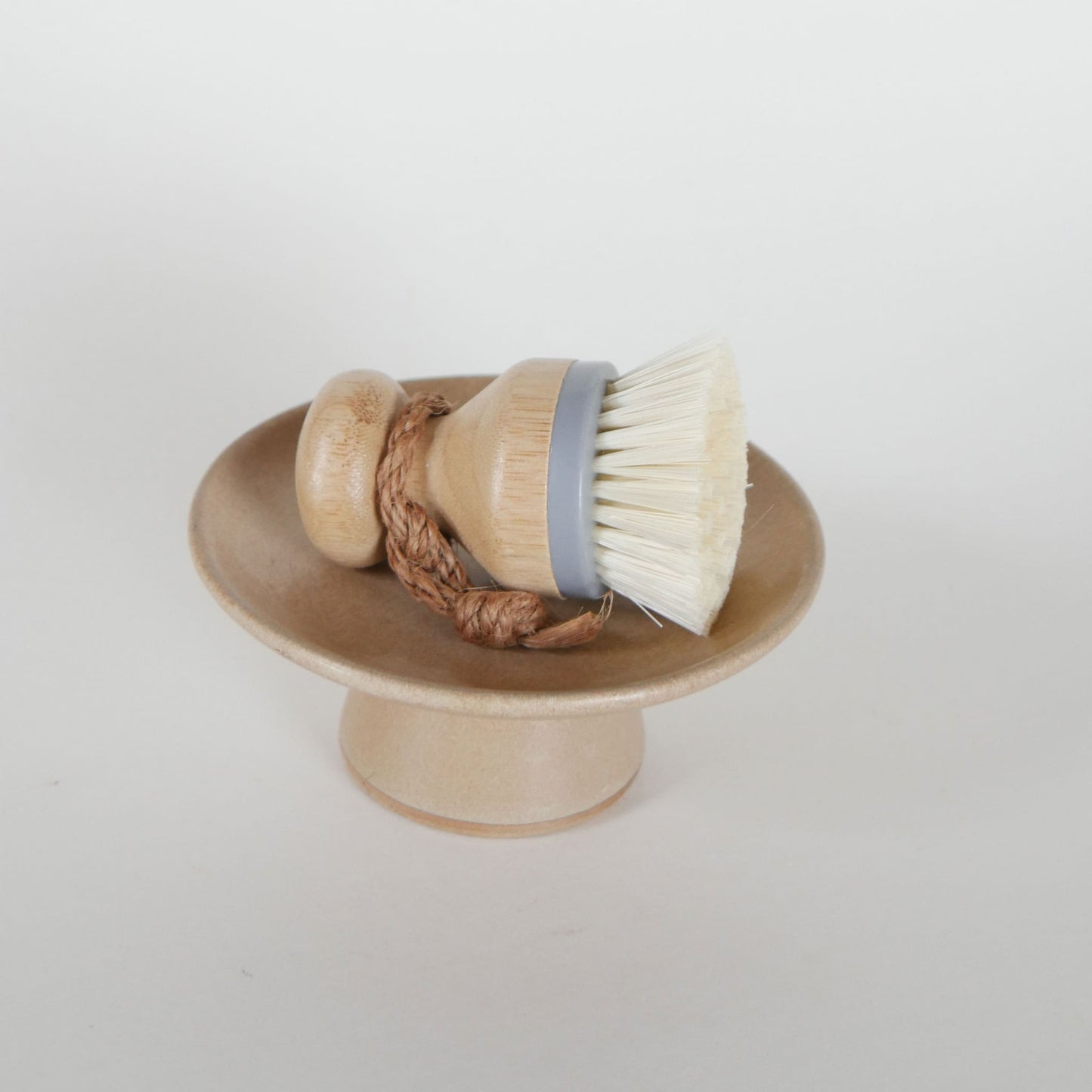 Mini Taupe Pottery Pedestal Stand, Mini Pottery Pedestal, Mini Tan Pottery Stand, Mini Cupcake Stand, Pottery Stand