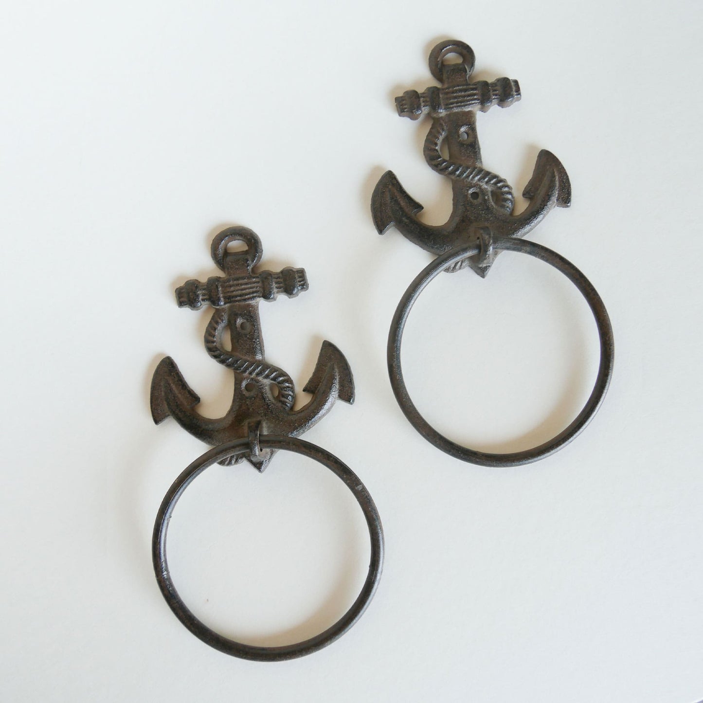 Pair of Vintage Anchor Towel Racks/Holders, Nautical Wall Decor Coastal Wall Decor Vintage Nautical Decor Vintage Coastal DEcor