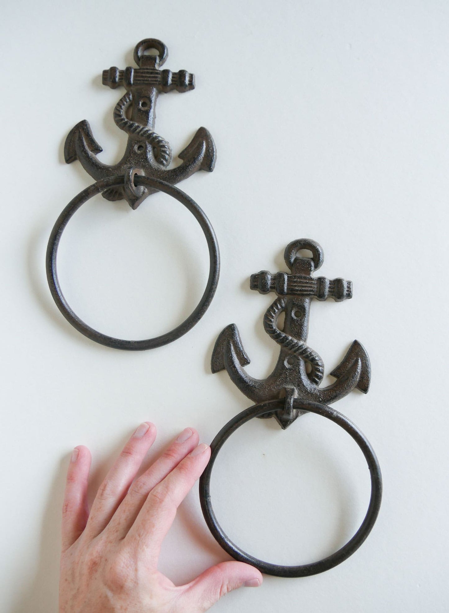 Pair of Vintage Anchor Towel Racks/Holders, Nautical Wall Decor Coastal Wall Decor Vintage Nautical Decor Vintage Coastal DEcor
