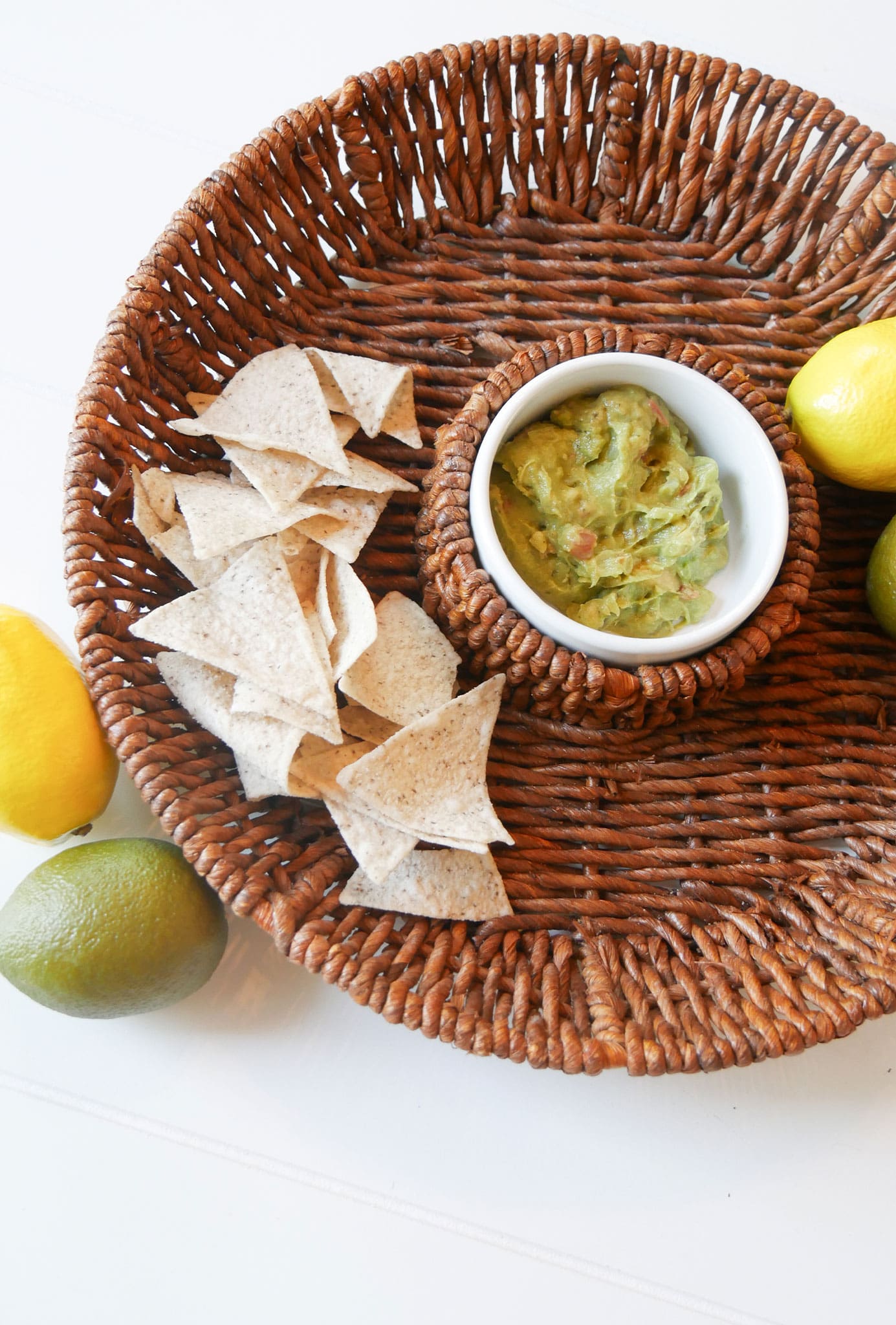 Rattan Wicker Chip and Dip Serving Platter Wicker Chip and Dip Basket Vintage Wicker Serveware