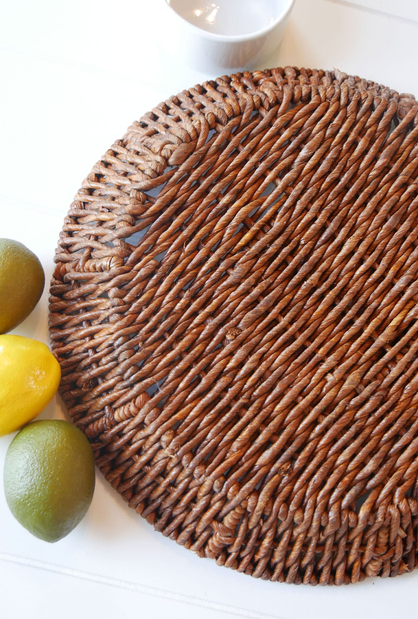 Rattan Wicker Chip and Dip Serving Platter Wicker Chip and Dip Basket Vintage Wicker Serveware