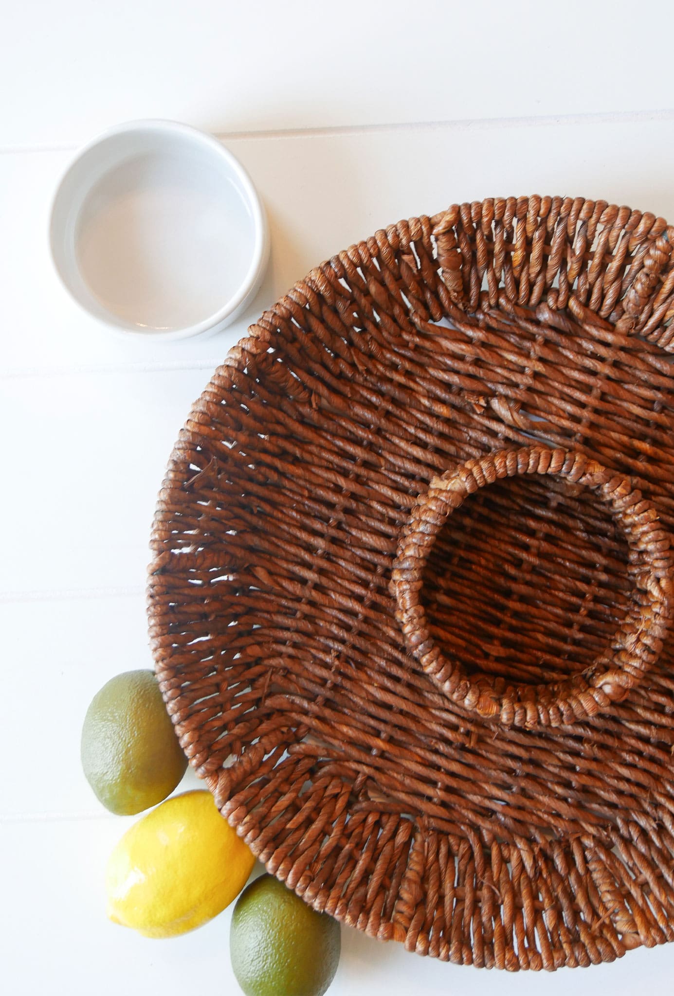 Rattan Wicker Chip and Dip Serving Platter Wicker Chip and Dip Basket Vintage Wicker Serveware
