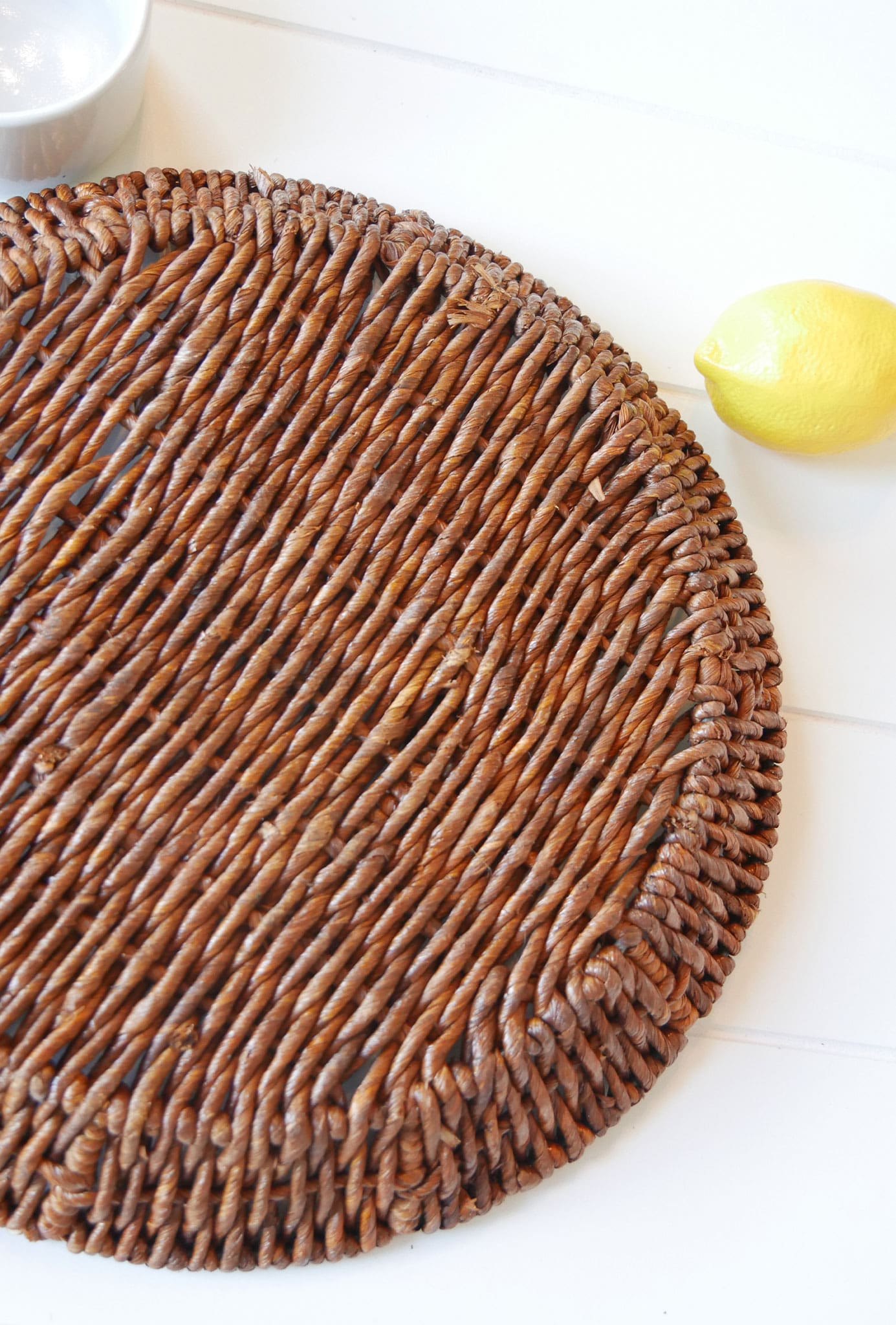 Rattan Wicker Chip and Dip Serving Platter Wicker Chip and Dip Basket Vintage Wicker Serveware