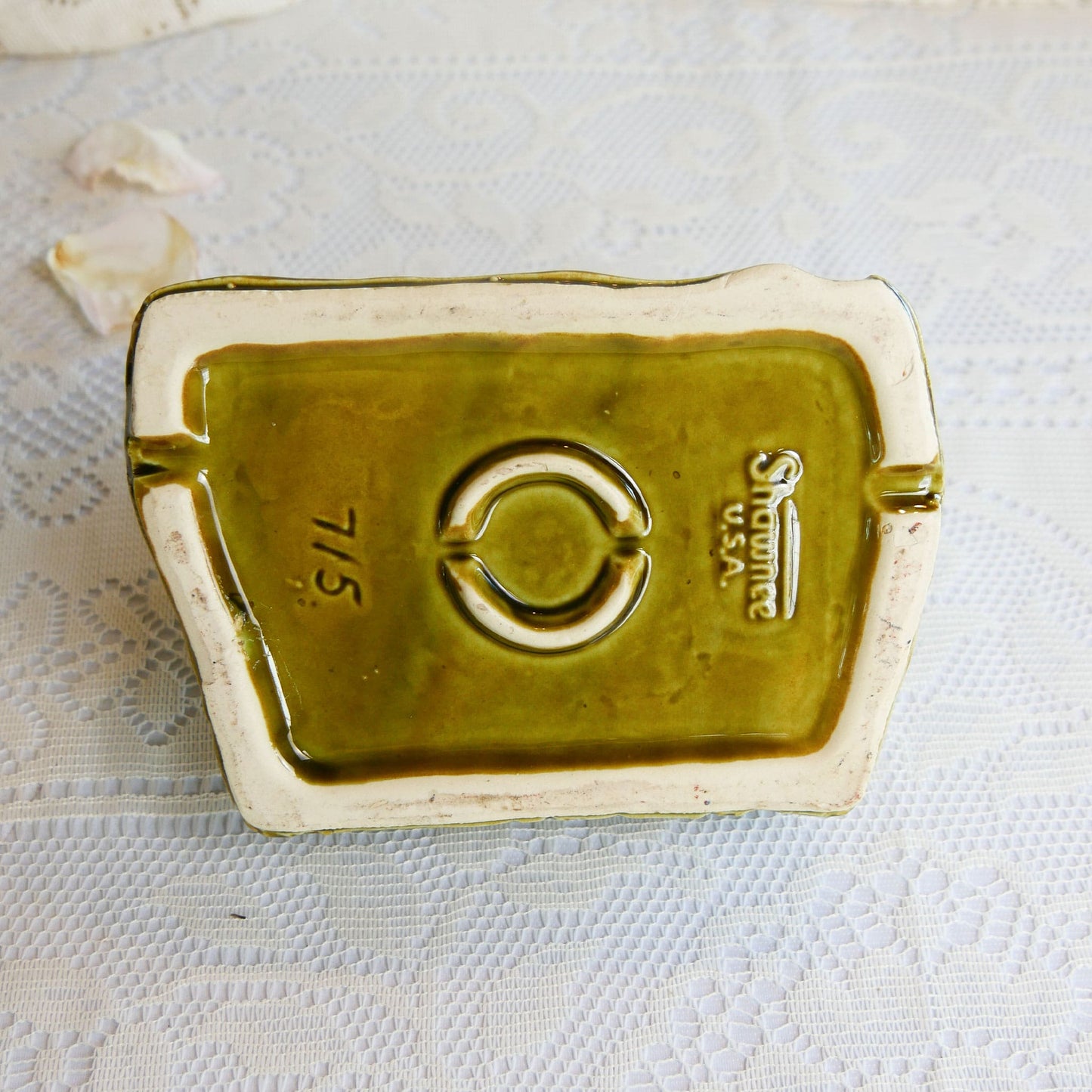 Shawnee Pottery Dutch Windmill House Planter, Vintage Olive Green Windmill Pottery Planter, Vintage Olive Green Pottery