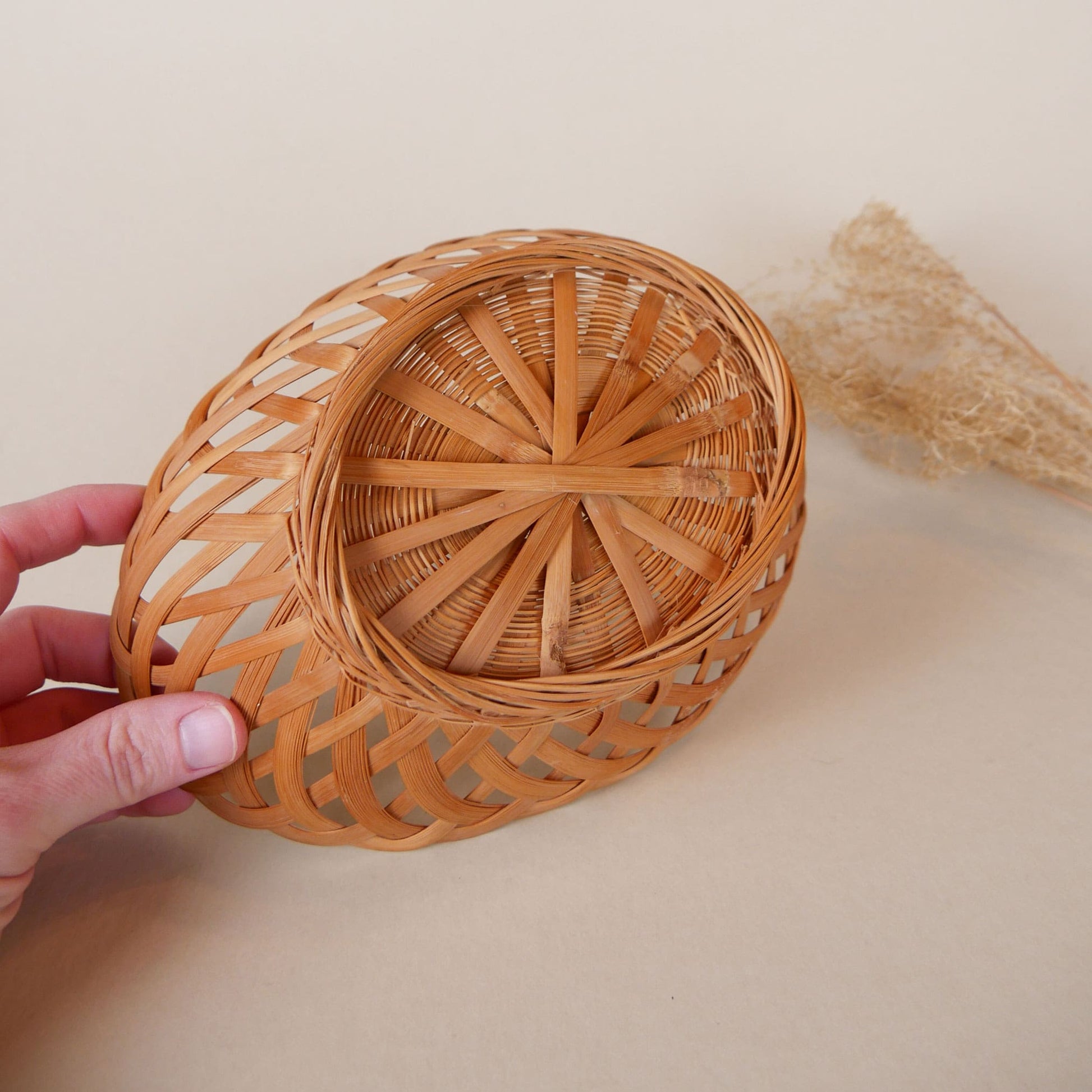 Small-Oval-Wicker-Basket-Thrifted-Wicker-Basket-Thrifted-Home-Decor