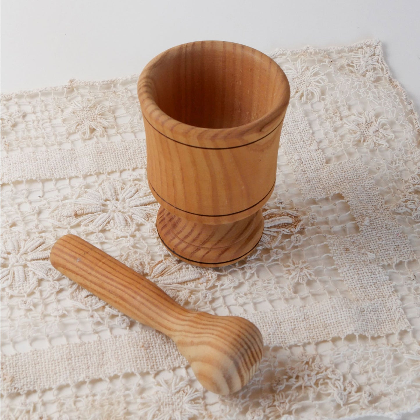 Small Wood Mortar and Pestle, Vintage Farmhouse Decor, Farmhouse Kitchen Decor, Farmhouse Mortar and Pestle, Primitive Decor, Primitive Mortar and Pestle