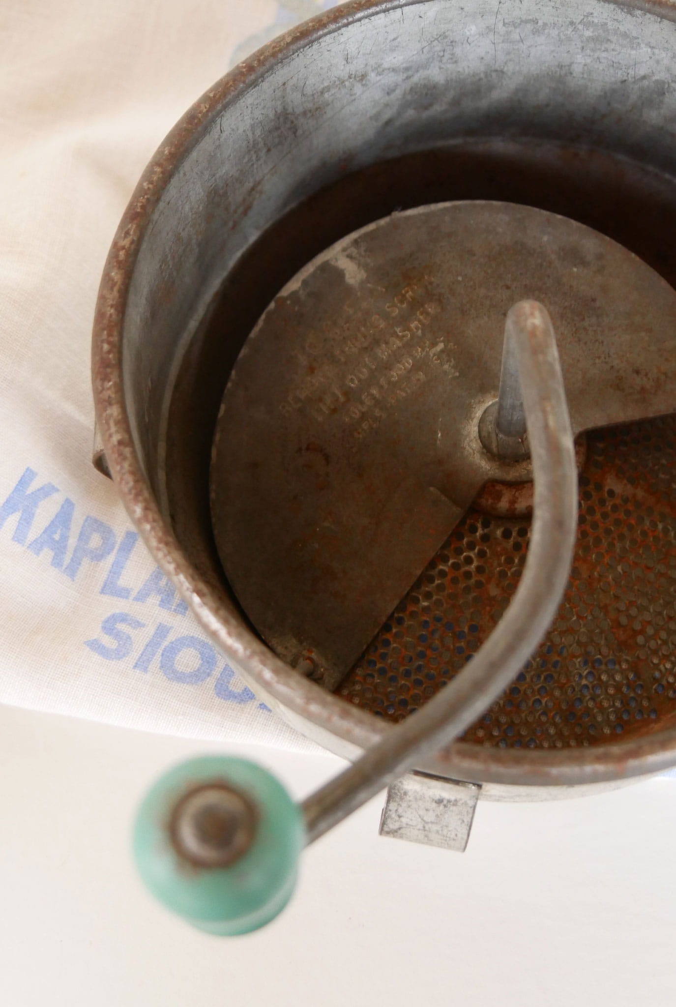 Vintage Foley Food Mill, Vintage Kitchen Grinder, Vintage Kitchen Utensils, Retro Kitchen Tools, Vintage Kitchen Tools, Retro Green VIntage Kitchen Decor, Vintage Metal Grinder, Vintage kithen
