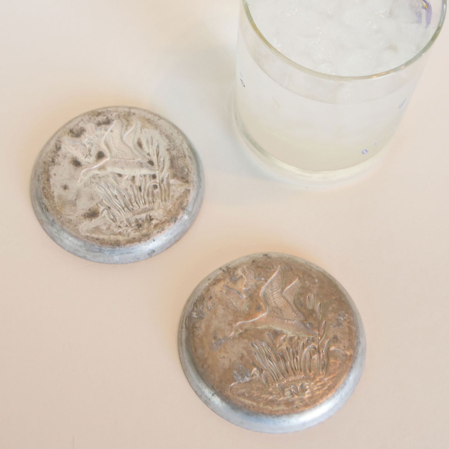 Vintage Aluminum Duck Coasters Vintage Coasters Vintage Woodland Decor