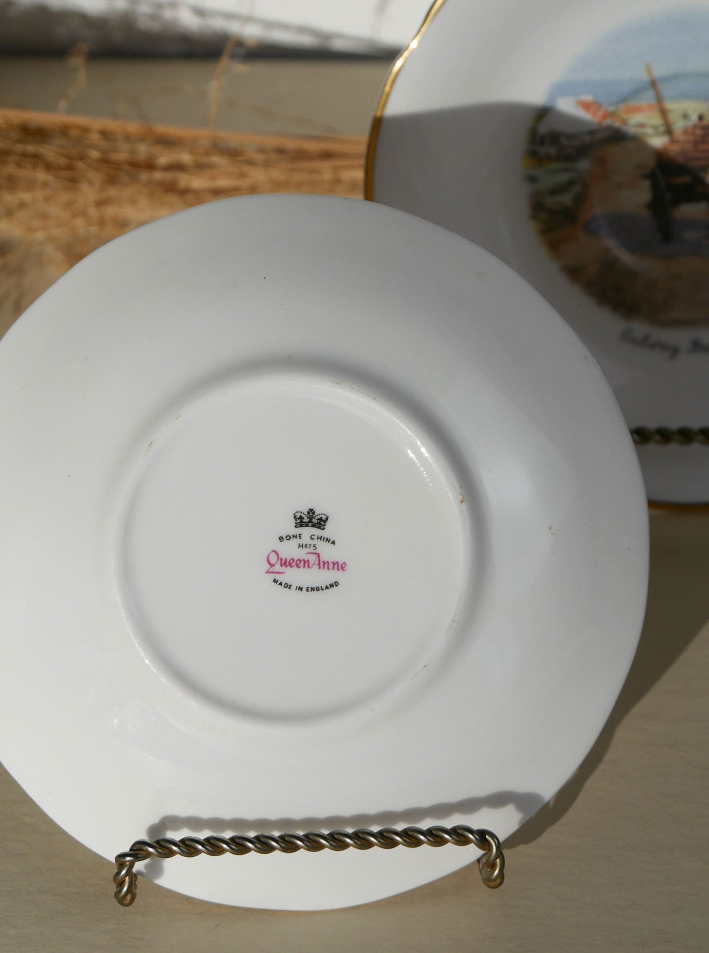 Vintage Bone China Irish Shamrock 5.5in Saucer Plate Collection, Galway Bay Plate