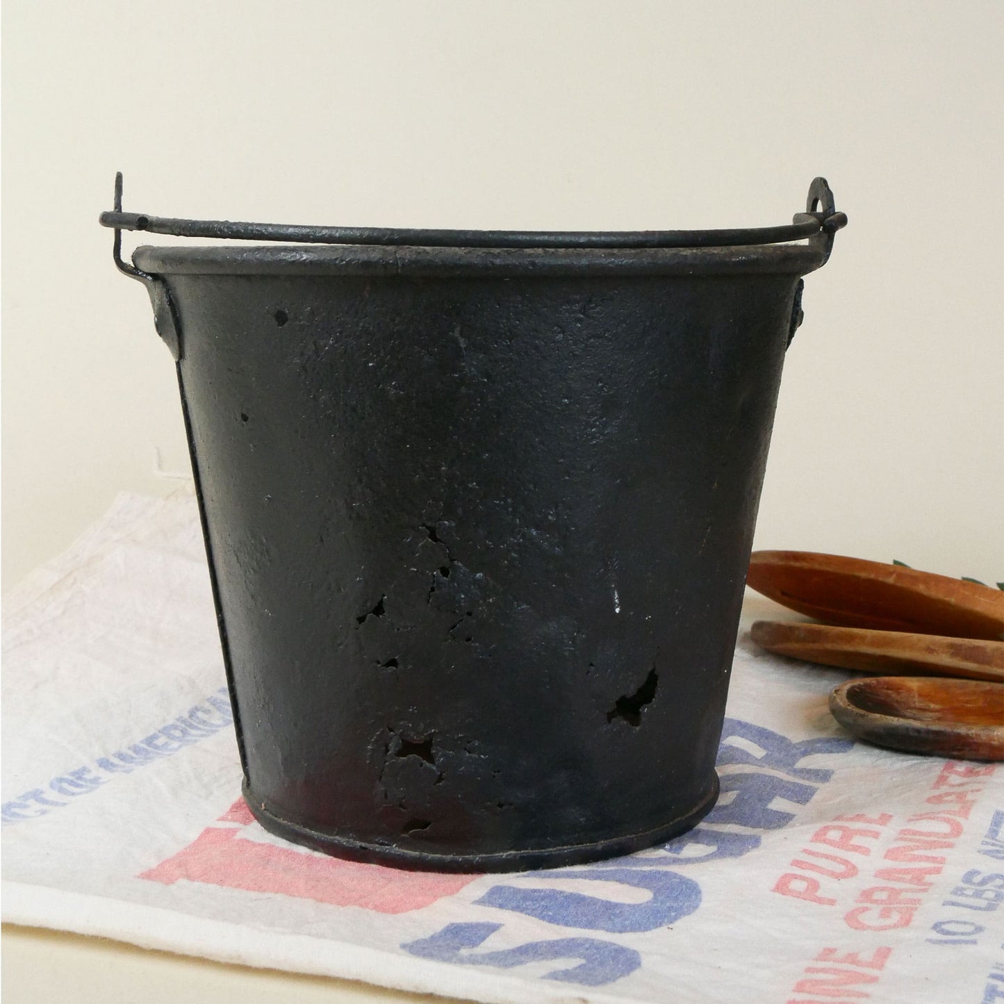 Vintage Dairy Equipment Bucket, Storm Lake, IA