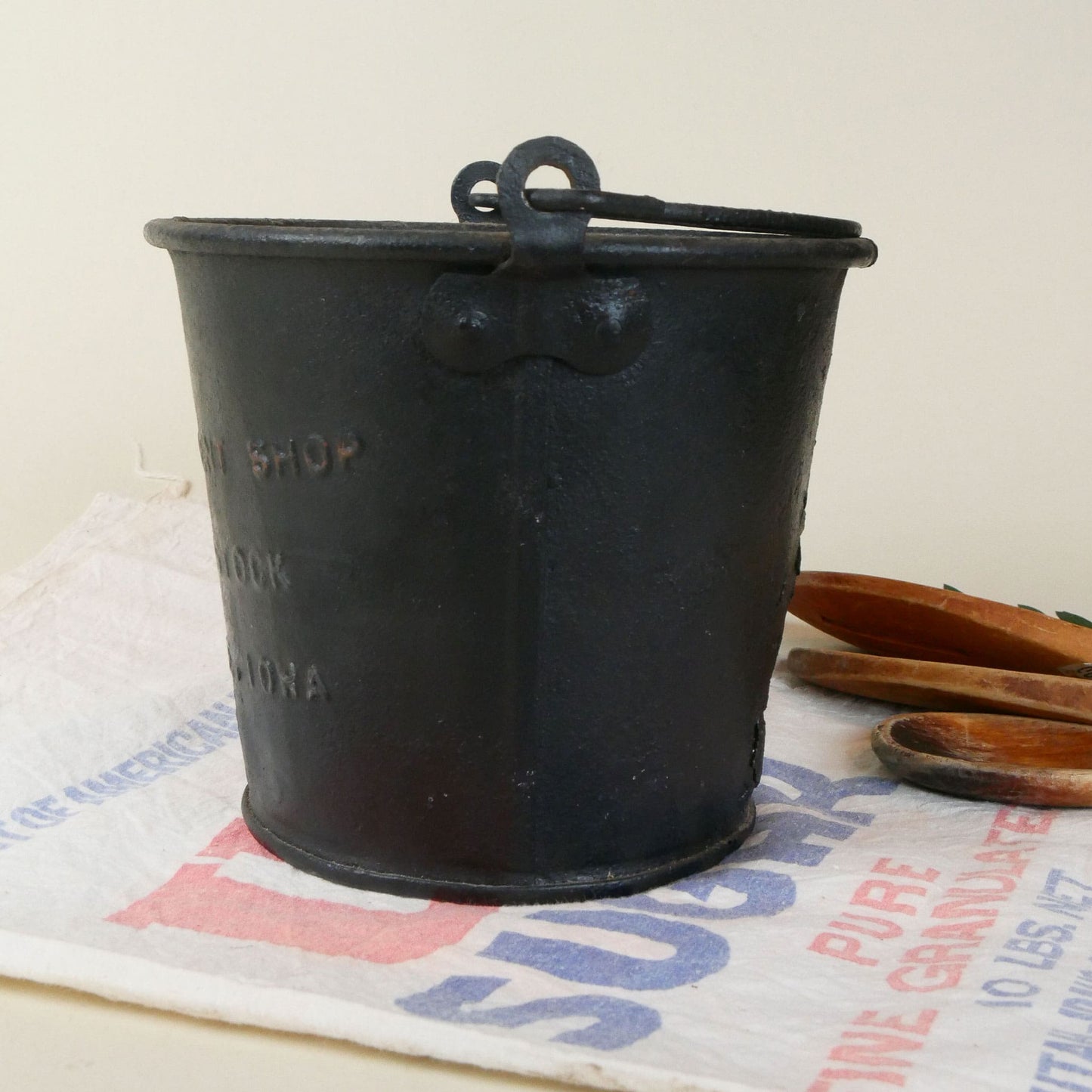 Vintage Dairy Equipment Bucket, Storm Lake, IA