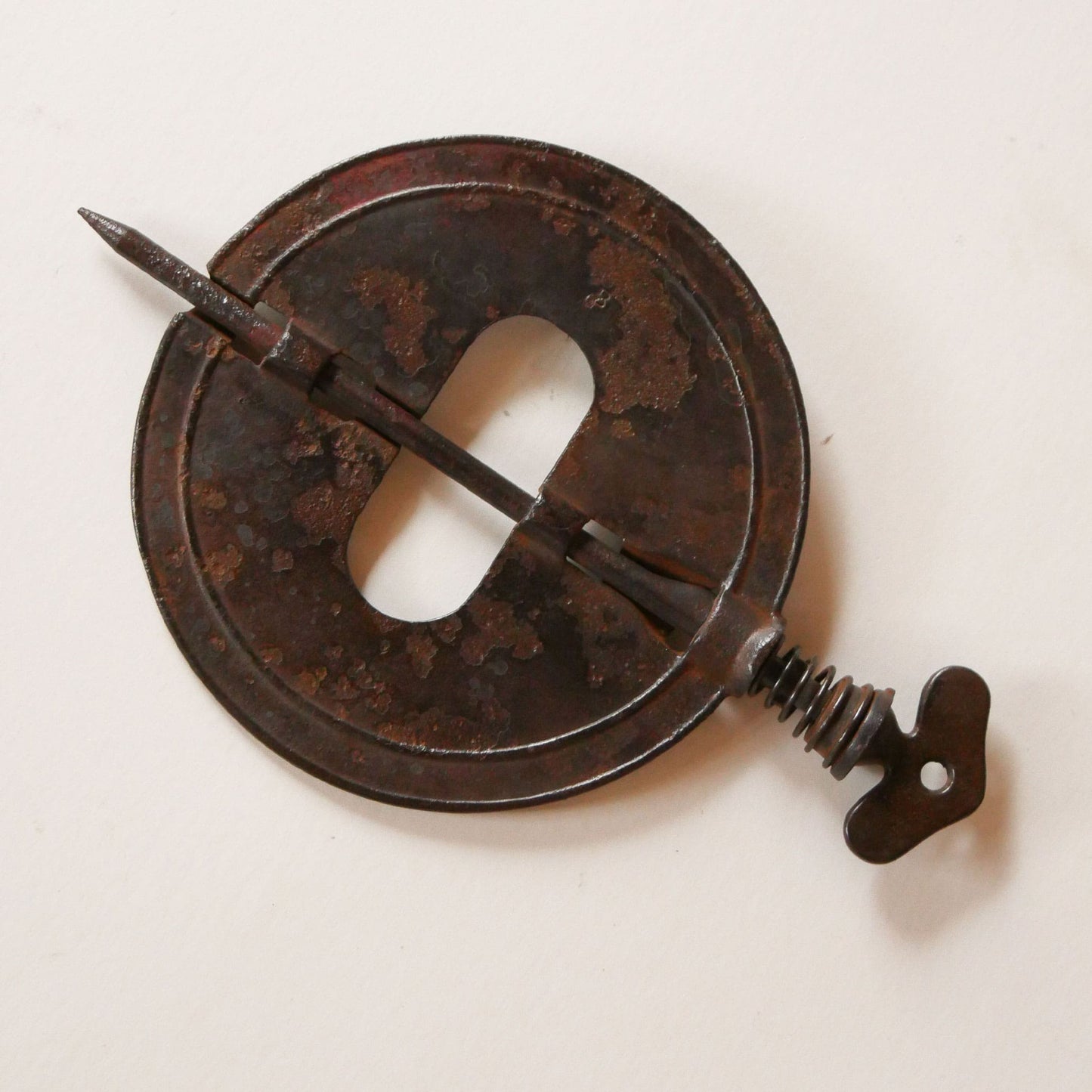 Vintage Cast Iron The Adams Company Diamond 8in Stove Damper, Antique Cast Iron Stove Damper, Vintage Cast Iron Flue Damper