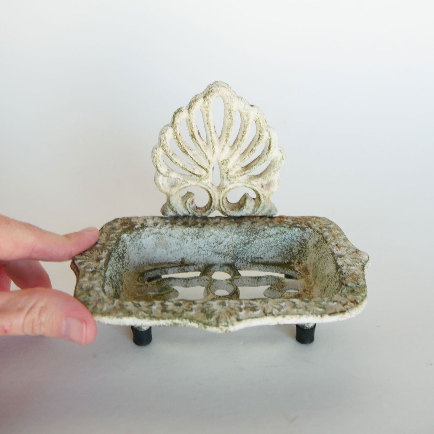 Vintage Cast Iron Shell Soap Dish, Vintage Cast Iron Soap Dish Vintage Nautical Decor Coastal Bathroom Decor