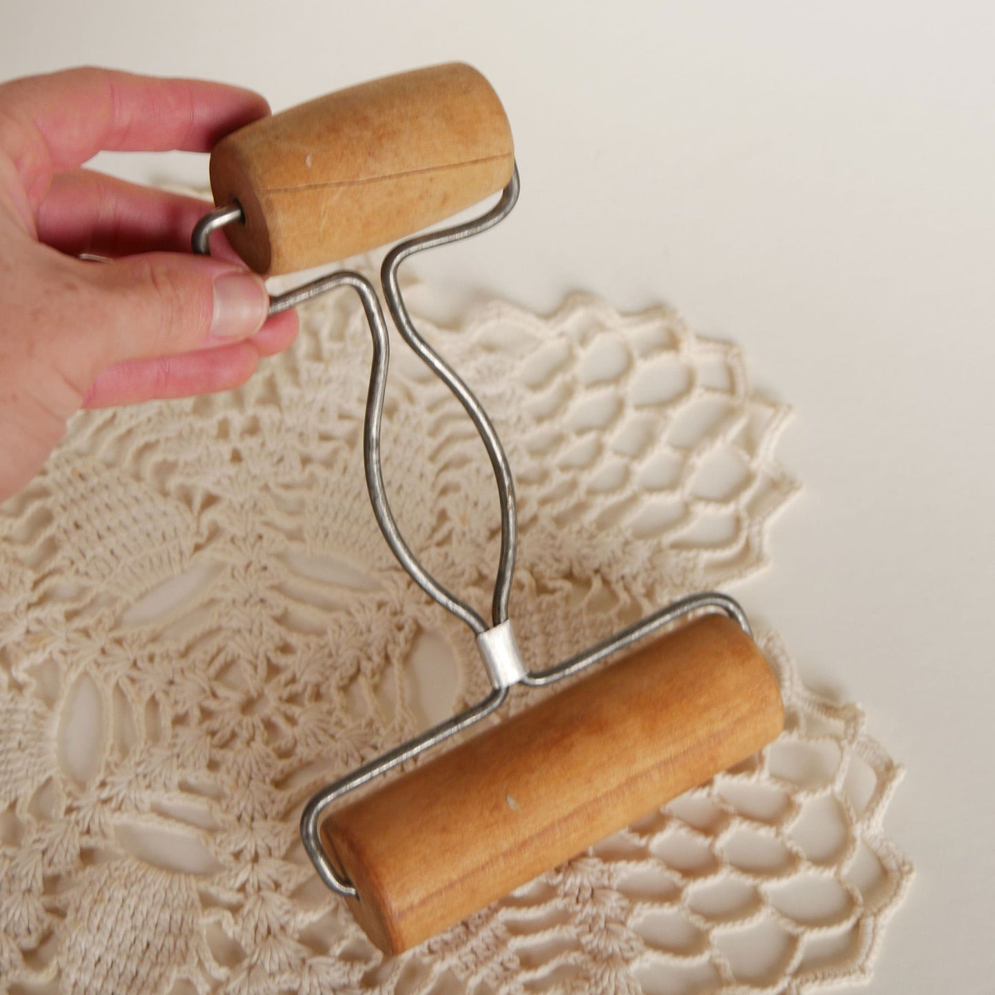 Vintage Wood Clay Roller, Vintage Pottery Roller, Primitive Tools, Vintage Primitive Tool Decor, Primitive Decor