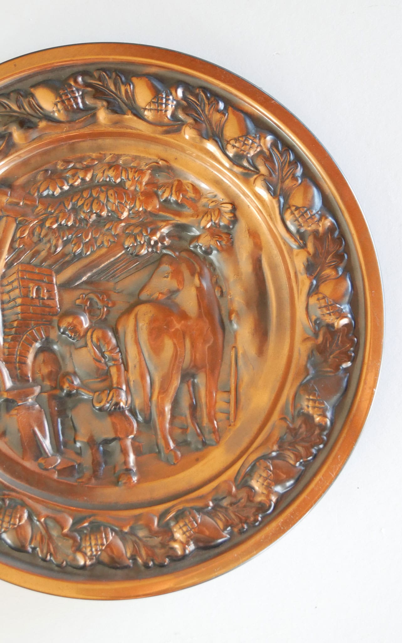 Vintage Coppercraft Guild Colonial Wall Plaque, Blacksmith and Horse, Vintage Colonial Copper Wall Plaque, Vintage Copper Wall Plaque