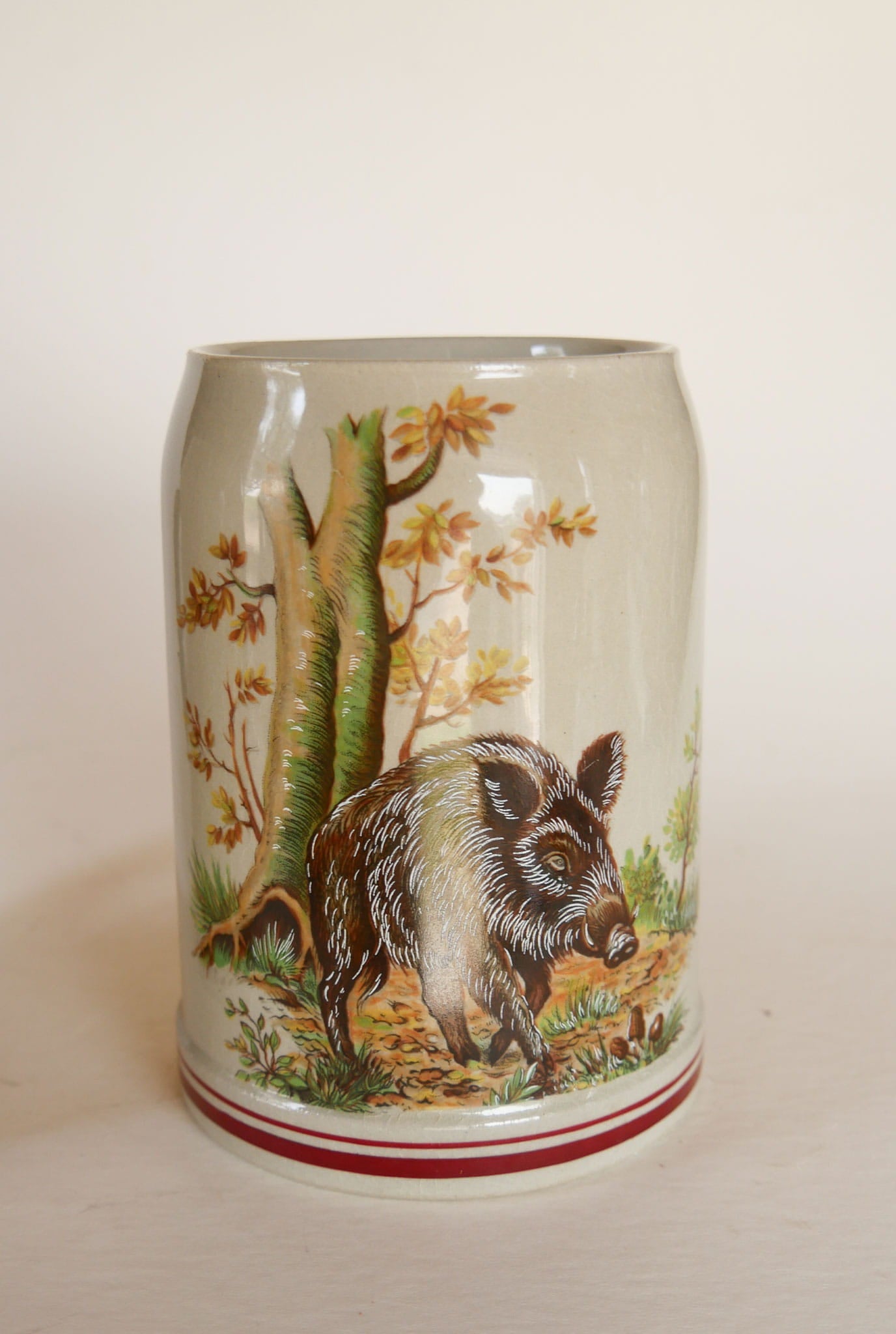 Vintage German Stoneware Beer, Vintage Woodland Stoneware, Vintage Turkey Mug, Vintage Hog Mug, Vintage Beer Mugs, Vintage Stoneware Mugs