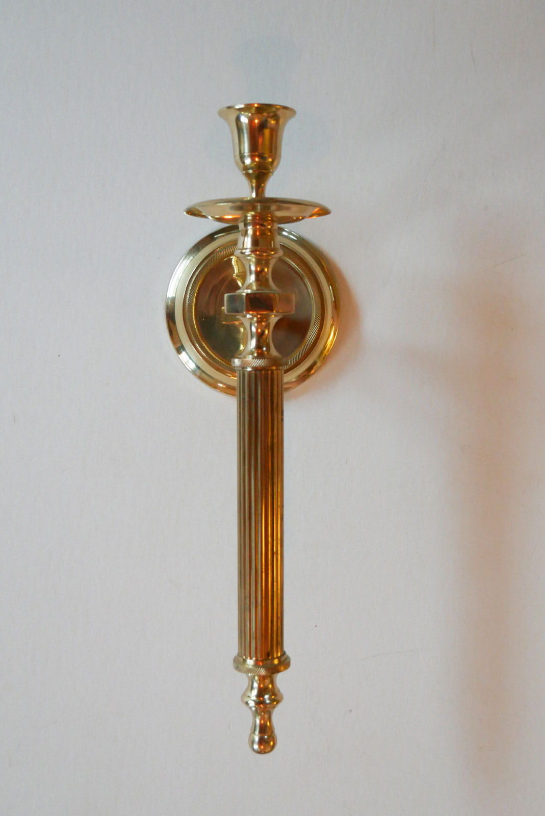 Vintage Gold Brass Candestick Wall Sconce, Vintage Brass, BRass Wall Decor, Vintage Brass Candleholders, Vintage Brass Candle Sconces, Vintage Candlestick Sconce