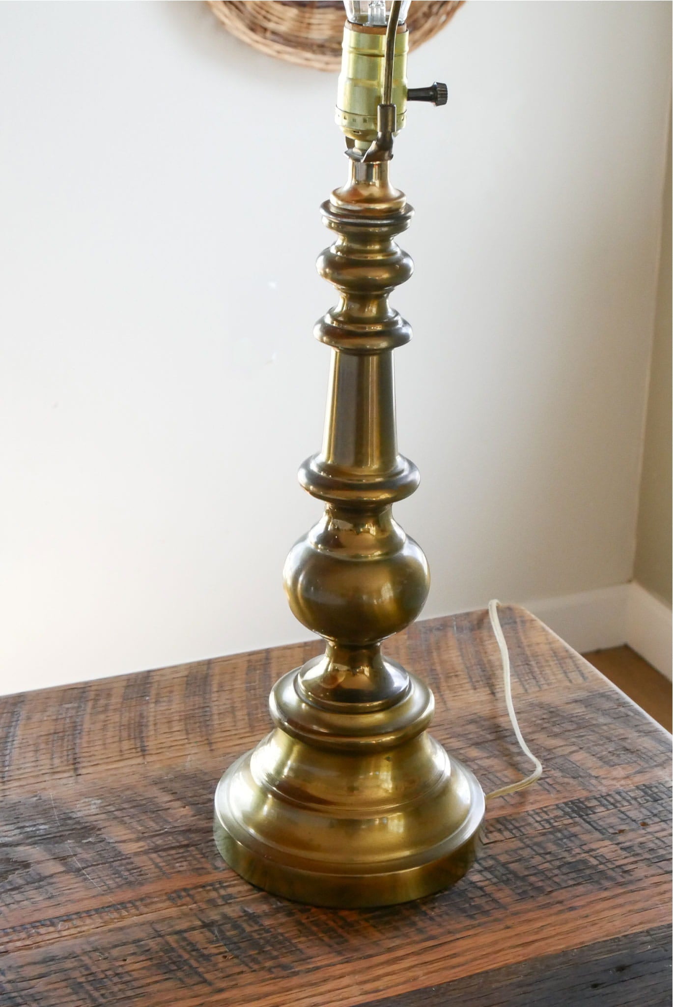 29in Vintage Brass Table Lamp, Vintage Brass Lamp, Vintage Lamp, Vintage Brass Decor, Vintage Home Decor, Vintage Brass Lighting