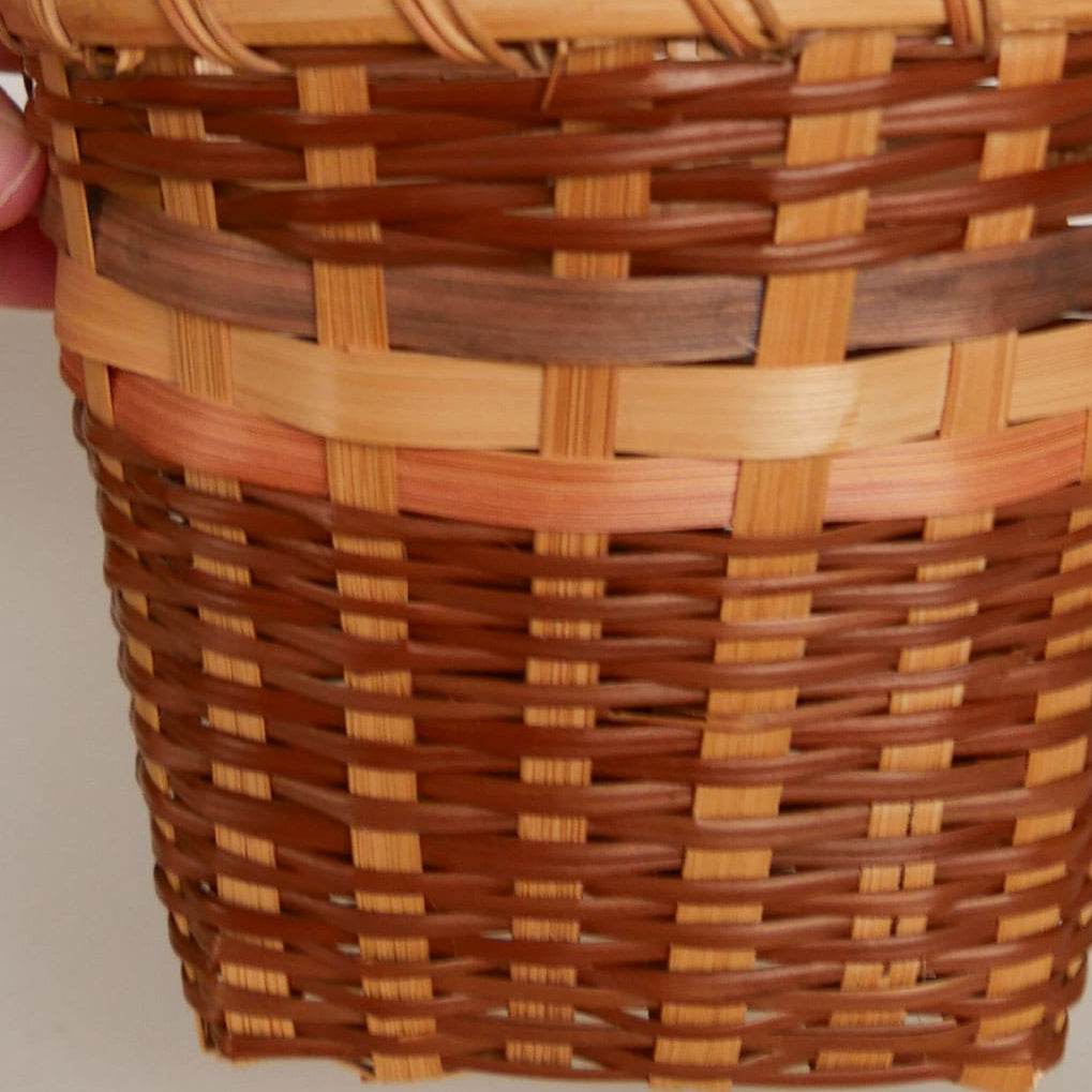 Small vintage handing basket, basket with handle, light wicker hanging basket, decorative hanging basket