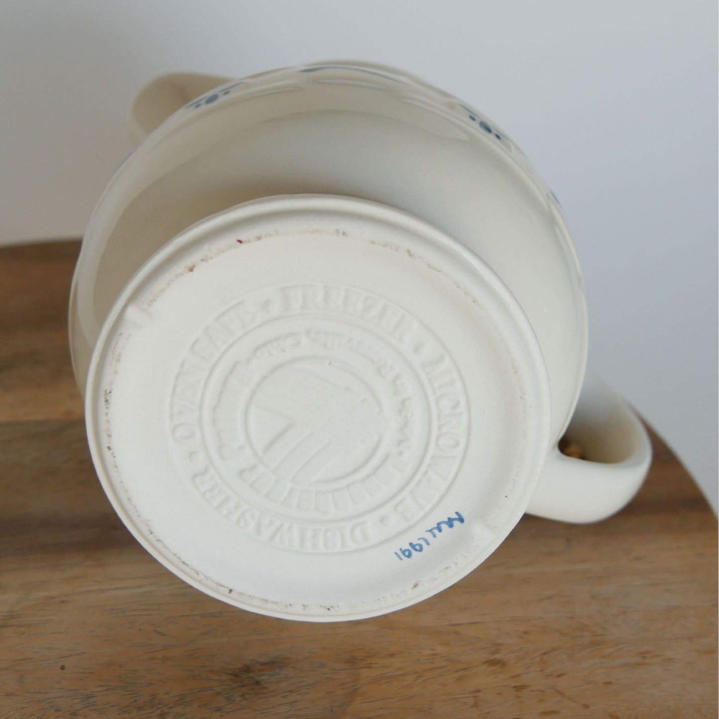 Vintage Longaberger Woven Traditions Classic Blue and White Pitcher Vintage Longaberger Pottery Vintage Farmhouse Blue and White Decor