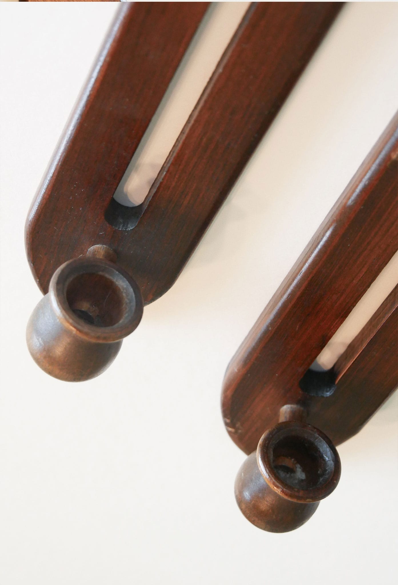 Pair of Vintage MCM Wood Candlestick Sconces, Midcentury Wall Sconce, MCM Candlestick Holders, Midcentury Home Deocr, Vintage MCM Decor, Vintage Midcentury Decor