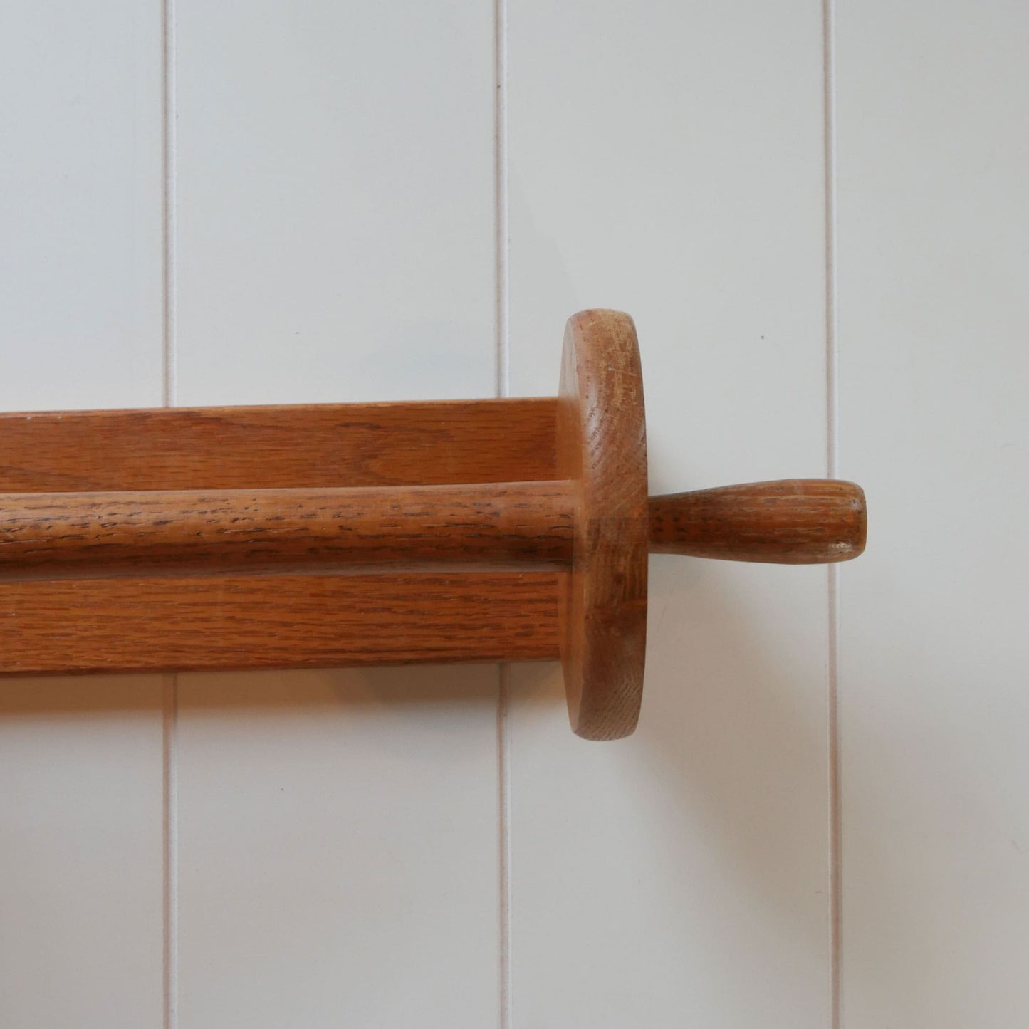 Vintage Oak Paper Towel Holder Vintage Wood Towel Rack Vintage Farmhouse Kitchen Decor