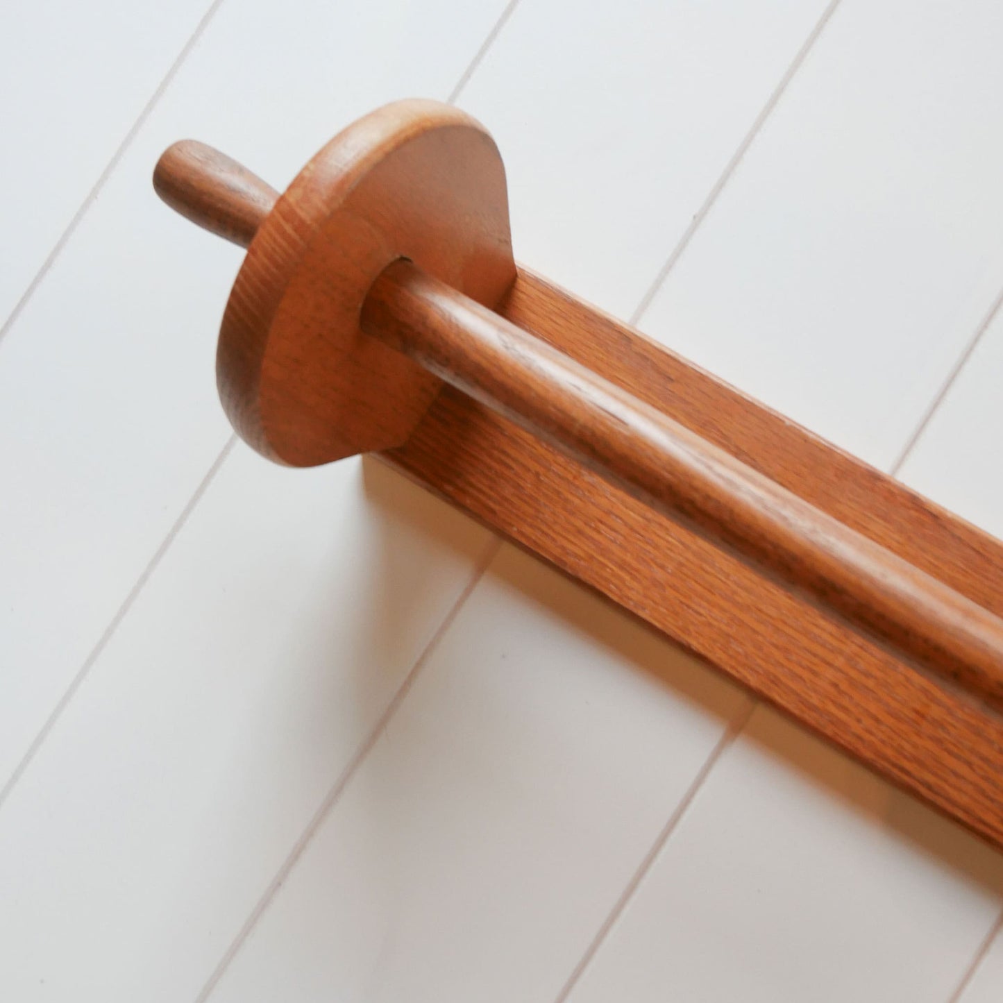 Vintage Oak Paper Towel Holder Vintage Wood Towel Rack Vintage Farmhouse Kitchen Decor