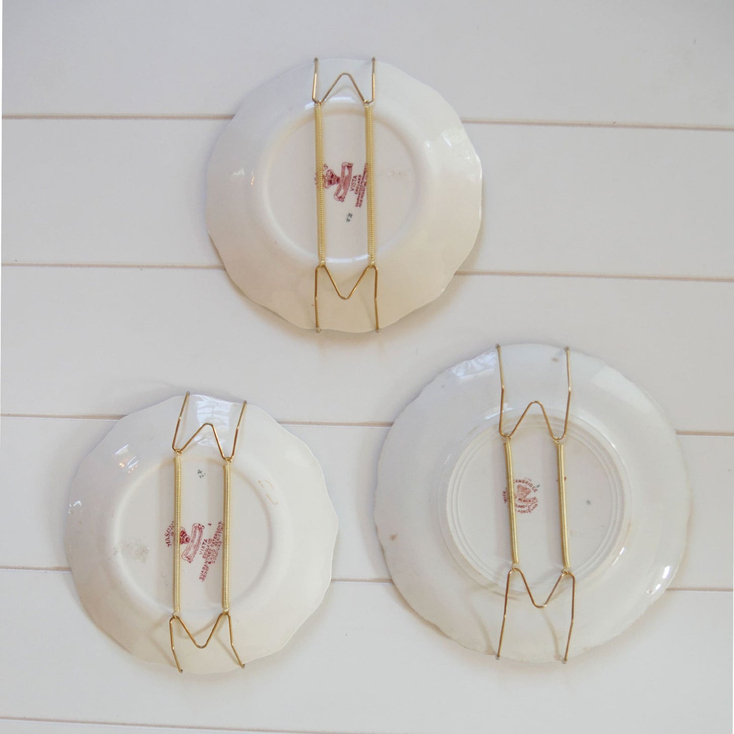 Antique Red and White Plate Gallery Wall, Antique Plate Wall, Vintage Plate Wall, Vintage Red and White Plates, Antique Red and White Plates