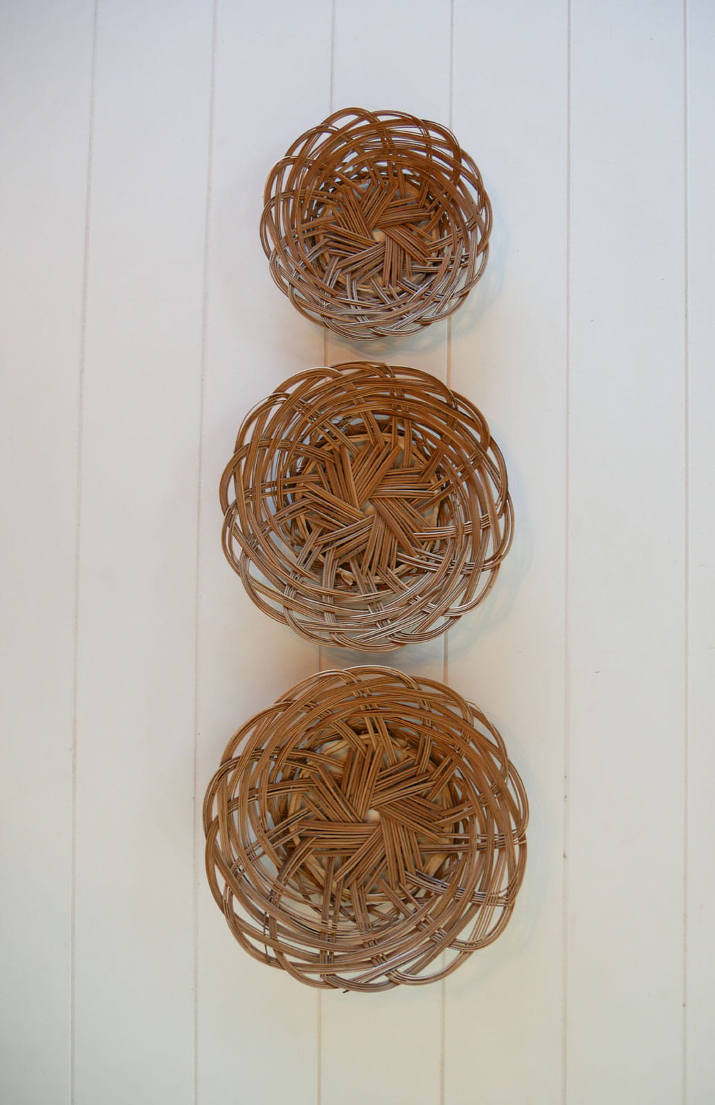 Set of Rattan Wicker Baskets, Vintage Basket Wall Collection, Vintage Basket Wall Decor, Cottagecore Basket Wall, Cottage Basket Wall, Farmhouse Basket Wall, Boho Basket Wall