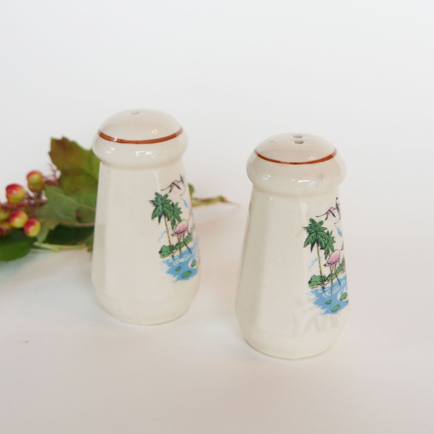 Vintage Retro Florida Flamingo Salt and Pepper Shakers Retro Florida Salt Pepper Shakers